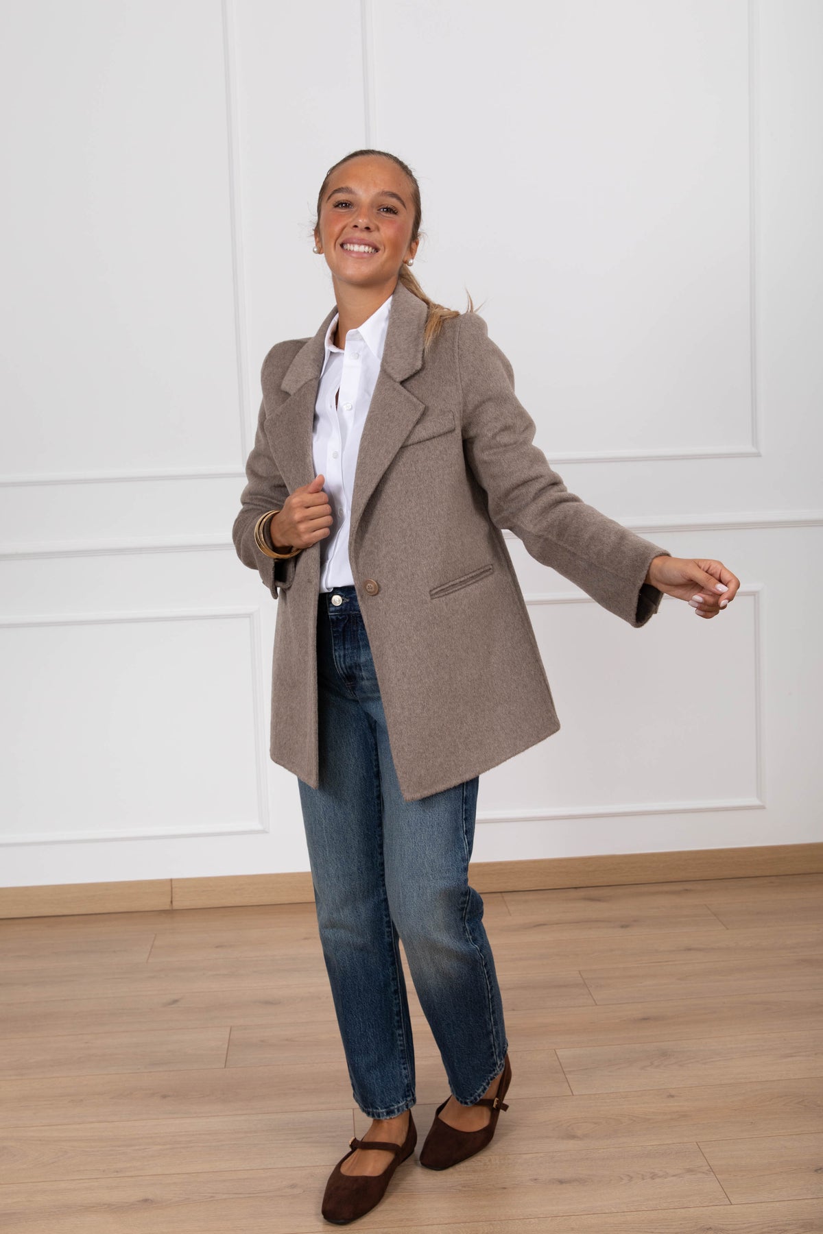 Giacca-cappotto mono-bottone variante casha Susy Mix