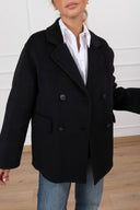 Giacca cappotto doppio-petto variante nero Susy Mix
