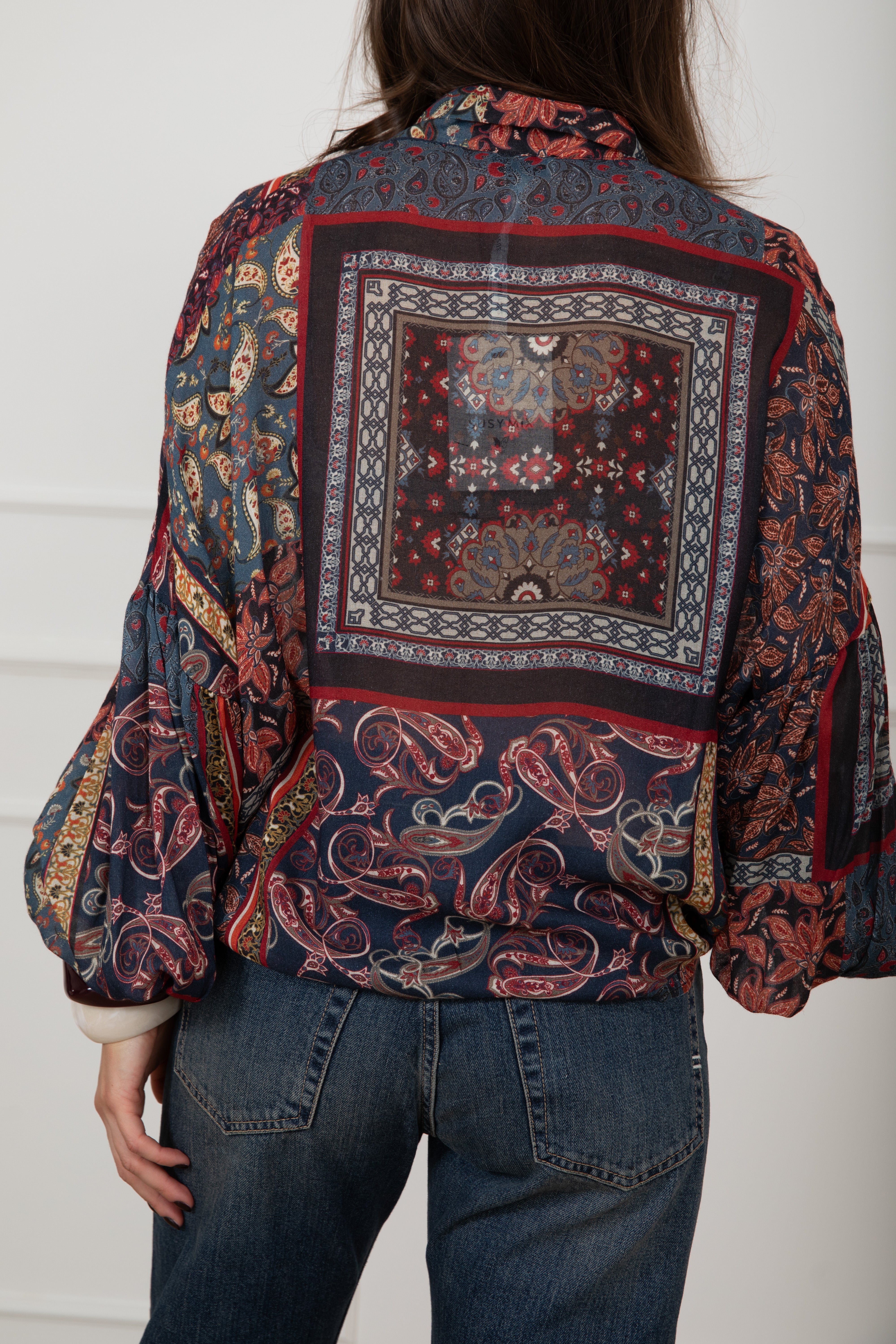 Camicia fantasia persiana con fiocco Susy Mix