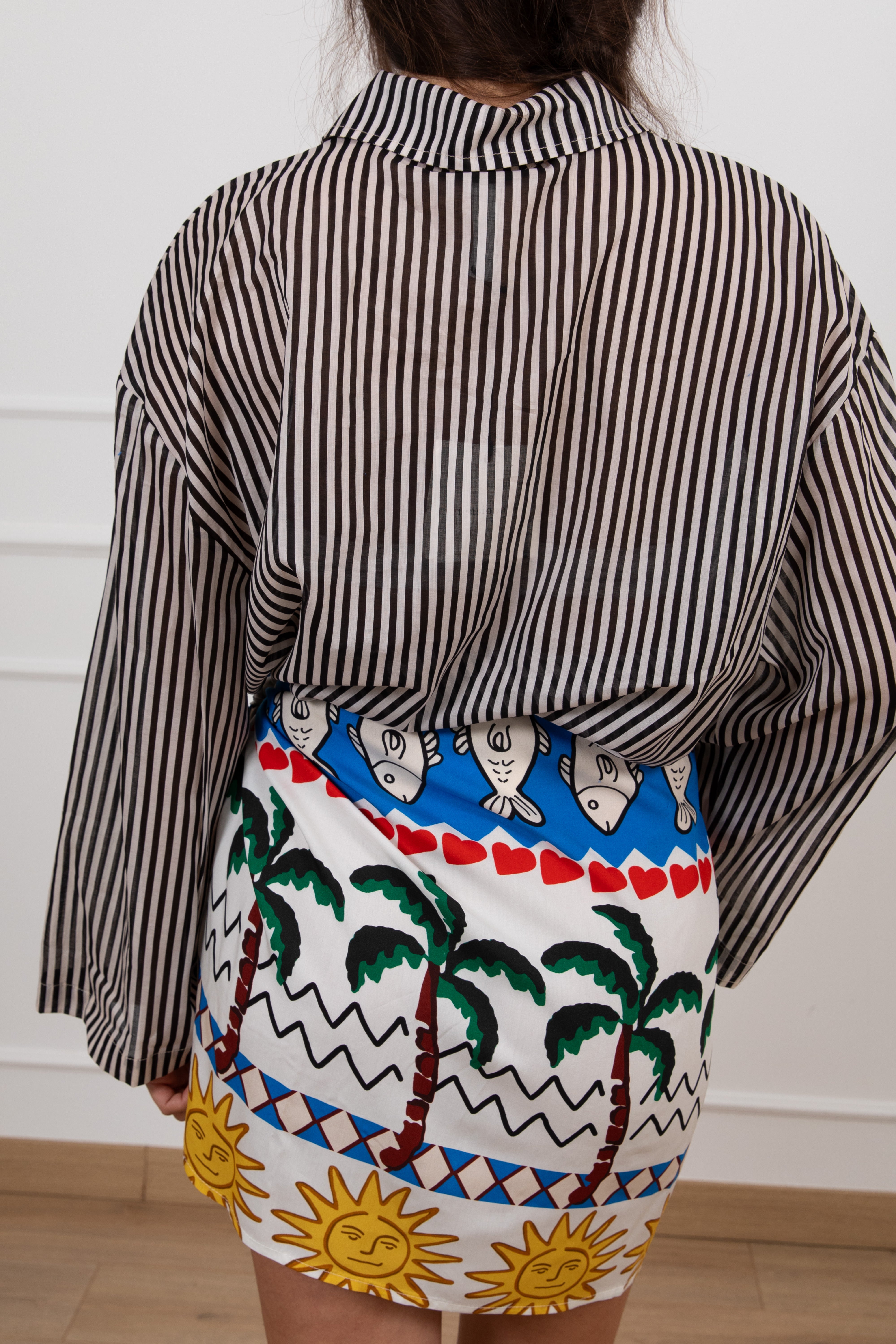 Camicia in mussola a righe Tensione IN