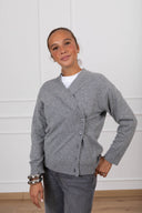Cardigan in lana e cashmere con doppia abbottonatura Susy Mix