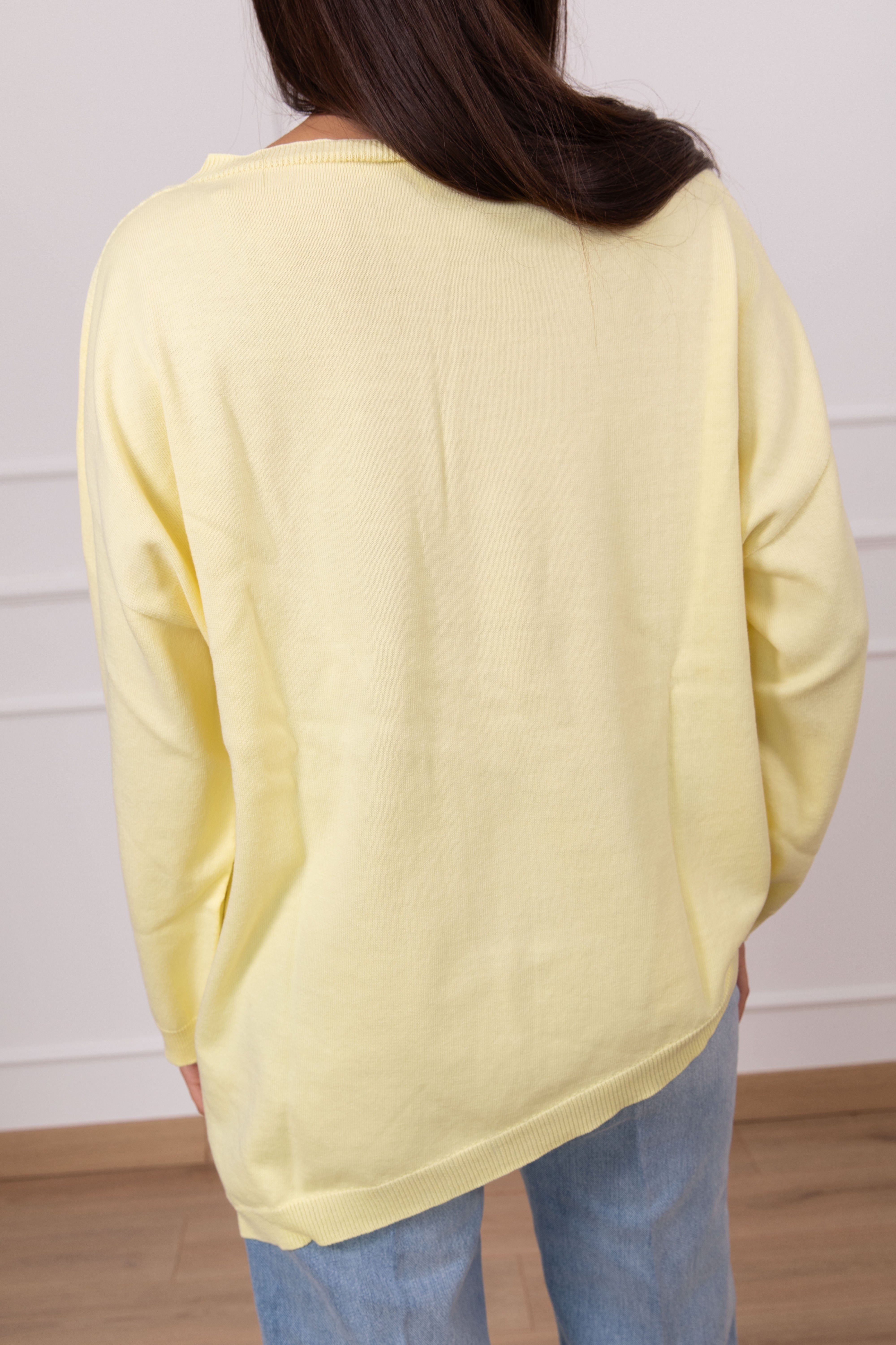 Maglia in cotone con fondo asimmetrico Susy Mix