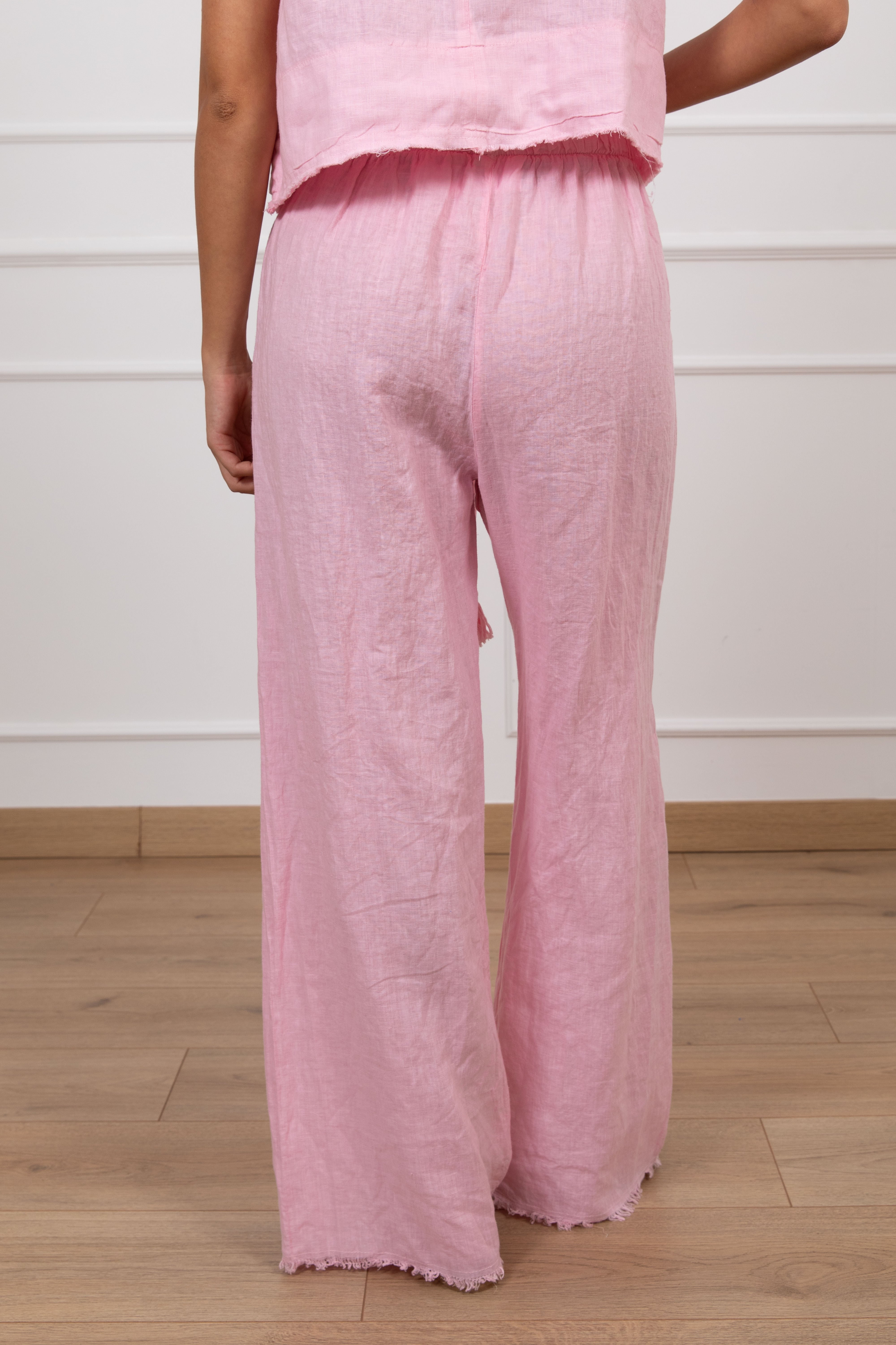 Pantalone 100% lino con coulisse Tensione IN
