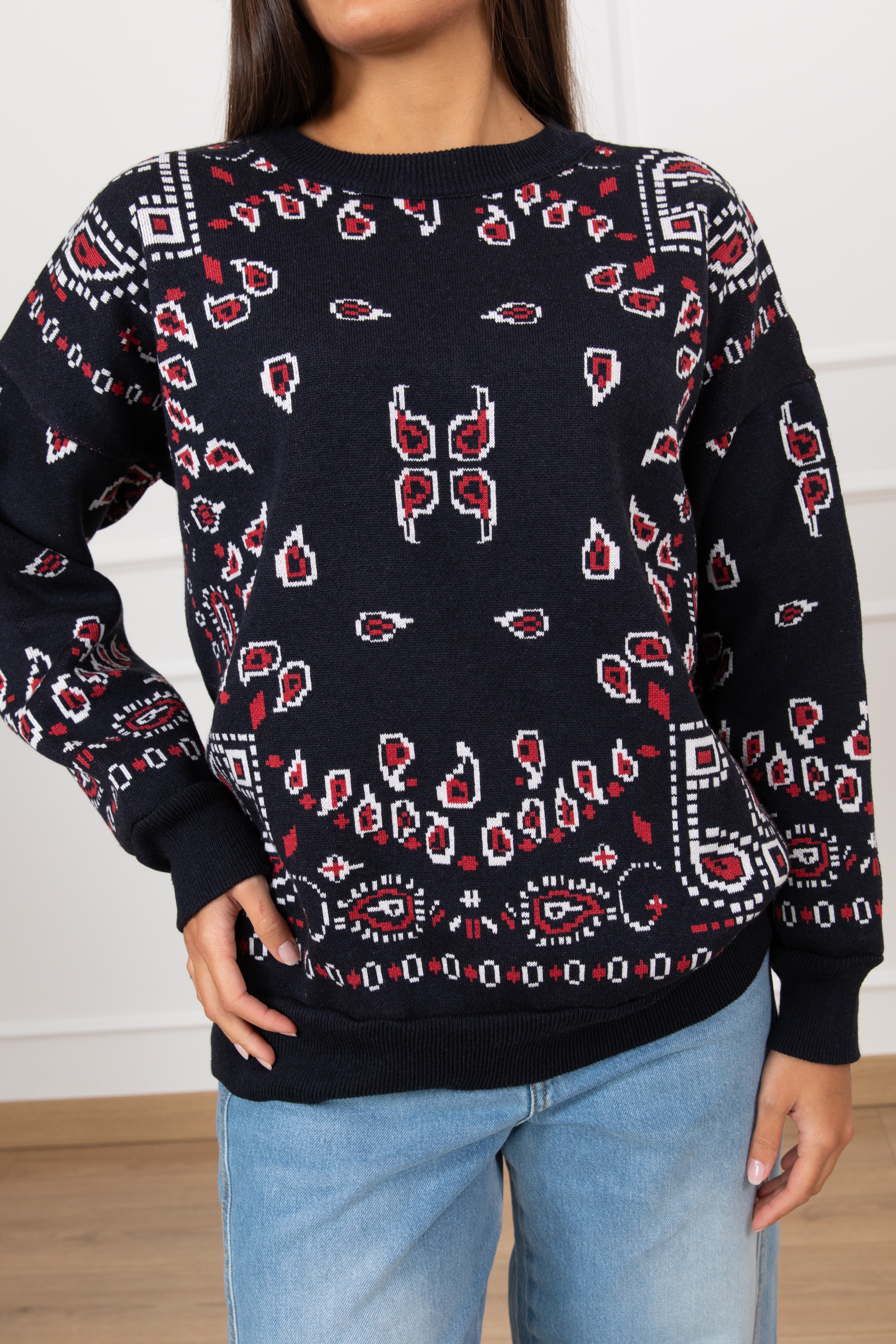 Maglia over-size motivo bandana Motel