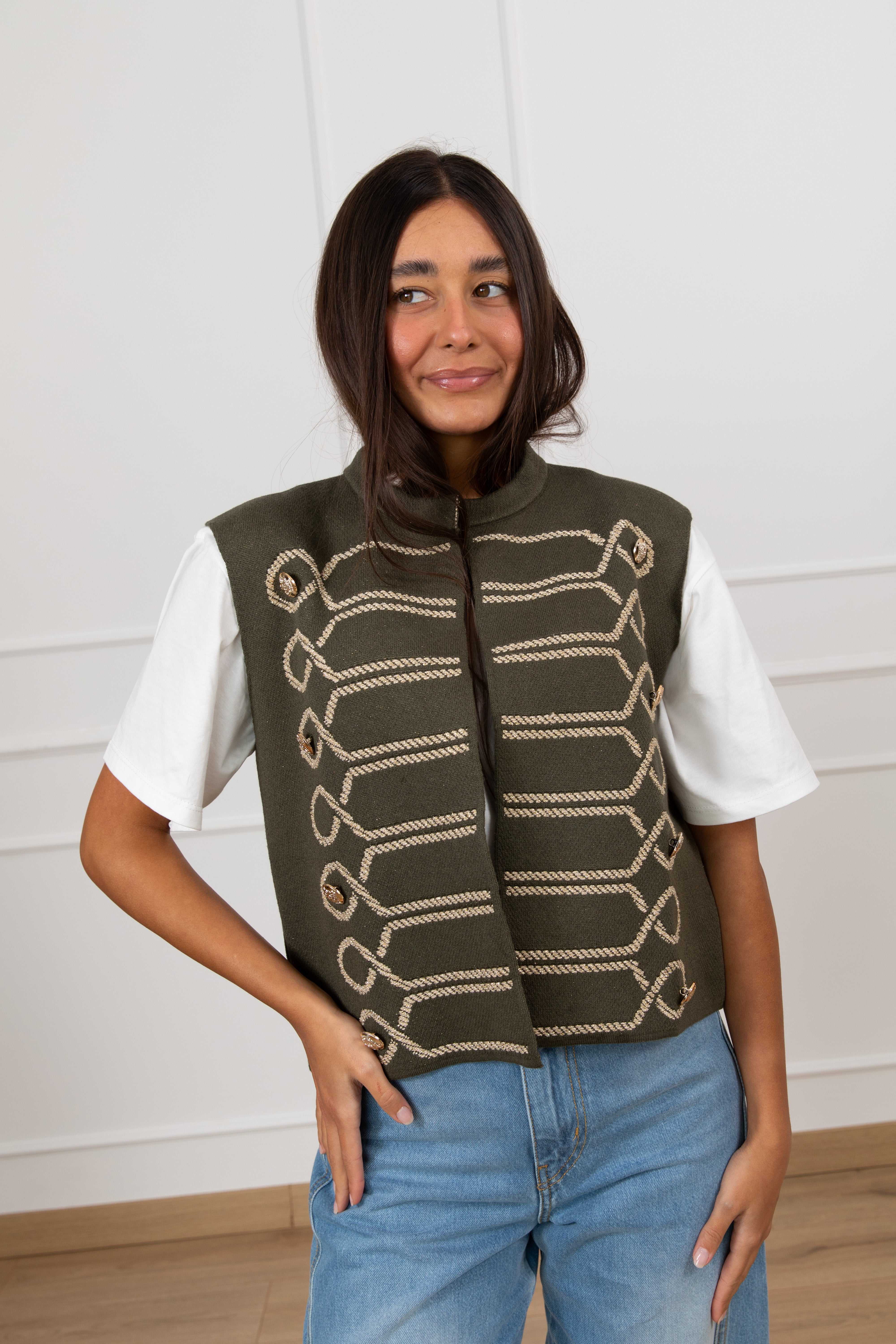 Gilet napoleon in maglia Motel