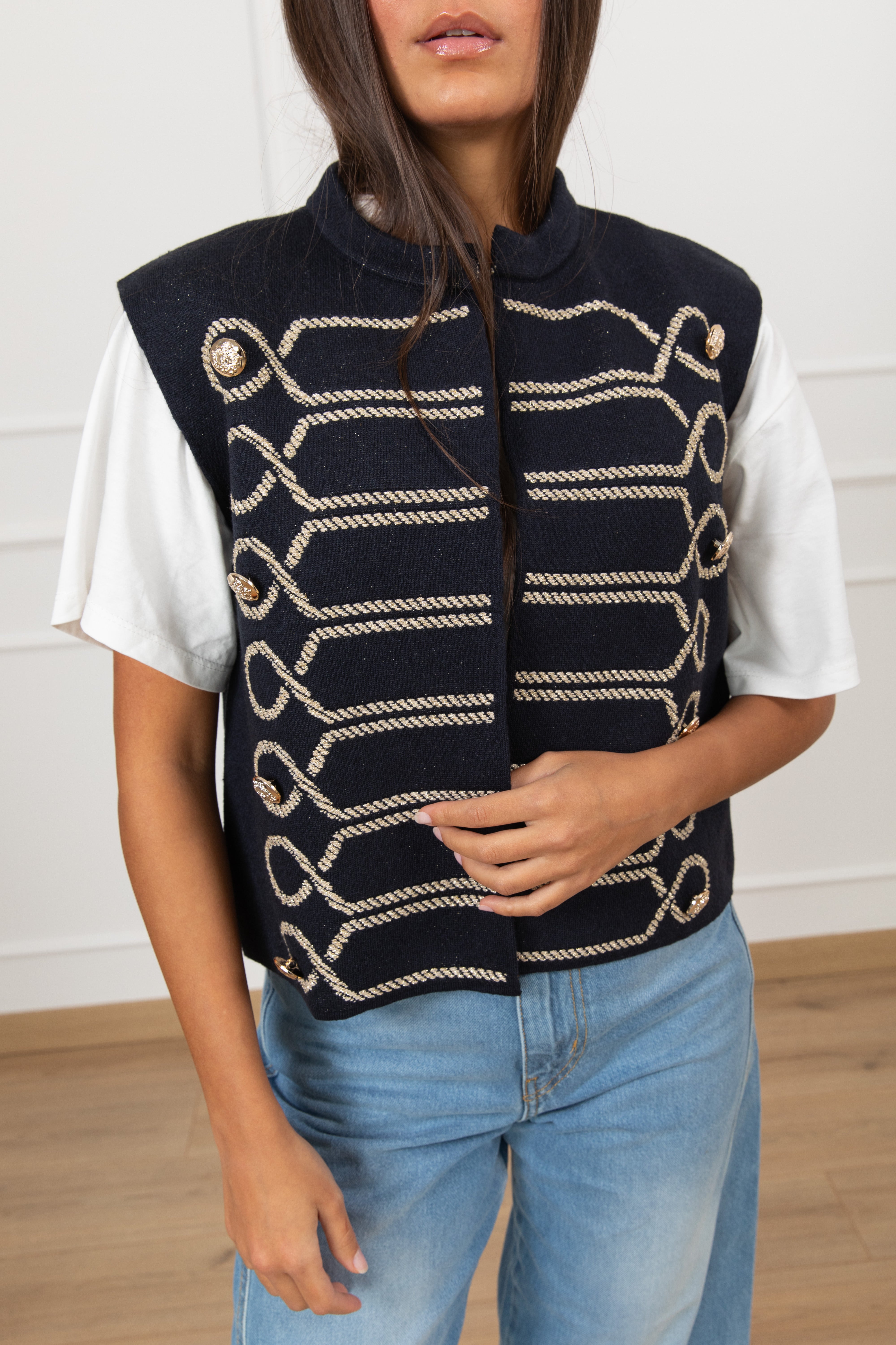 Gilet napoleon in maglia Motel