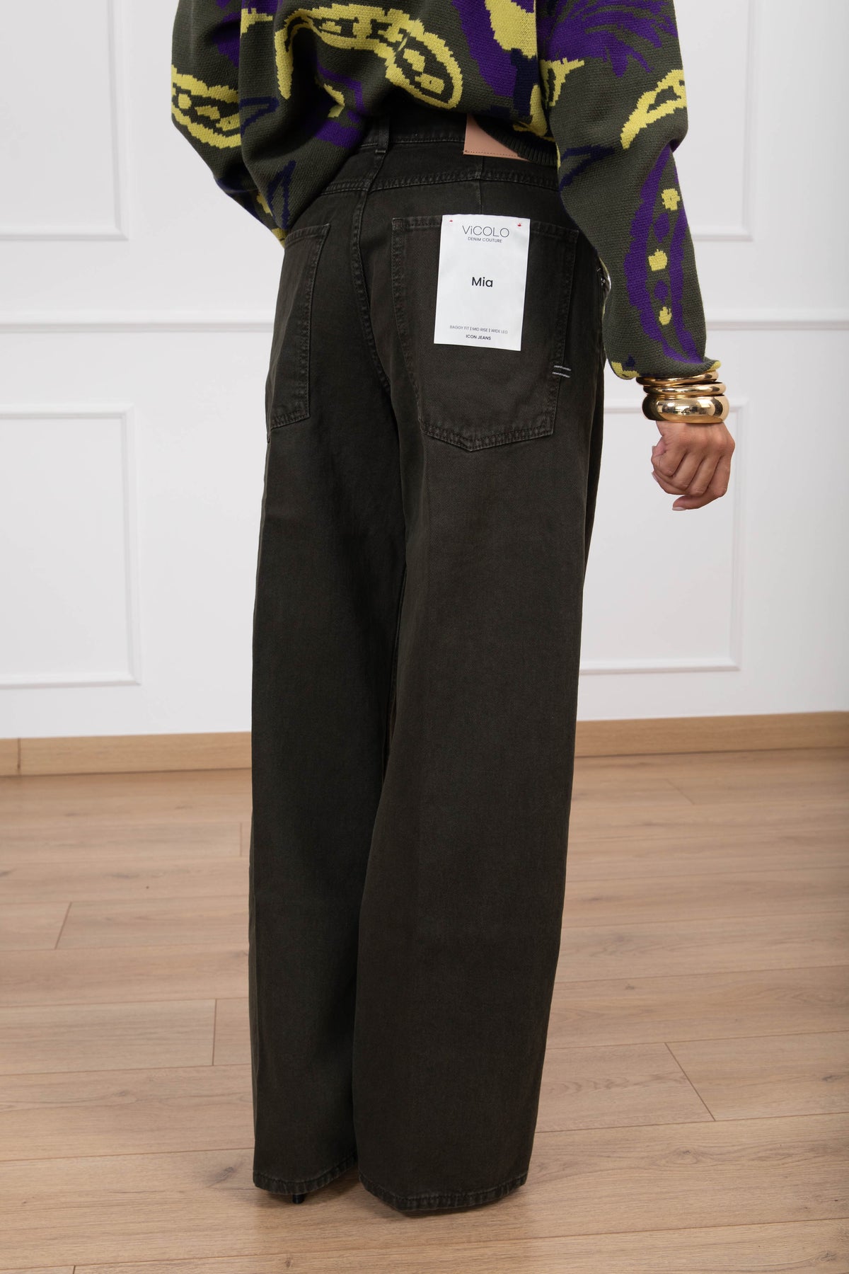 Jeans Mia color baggy-fit variante militare ViCOLO