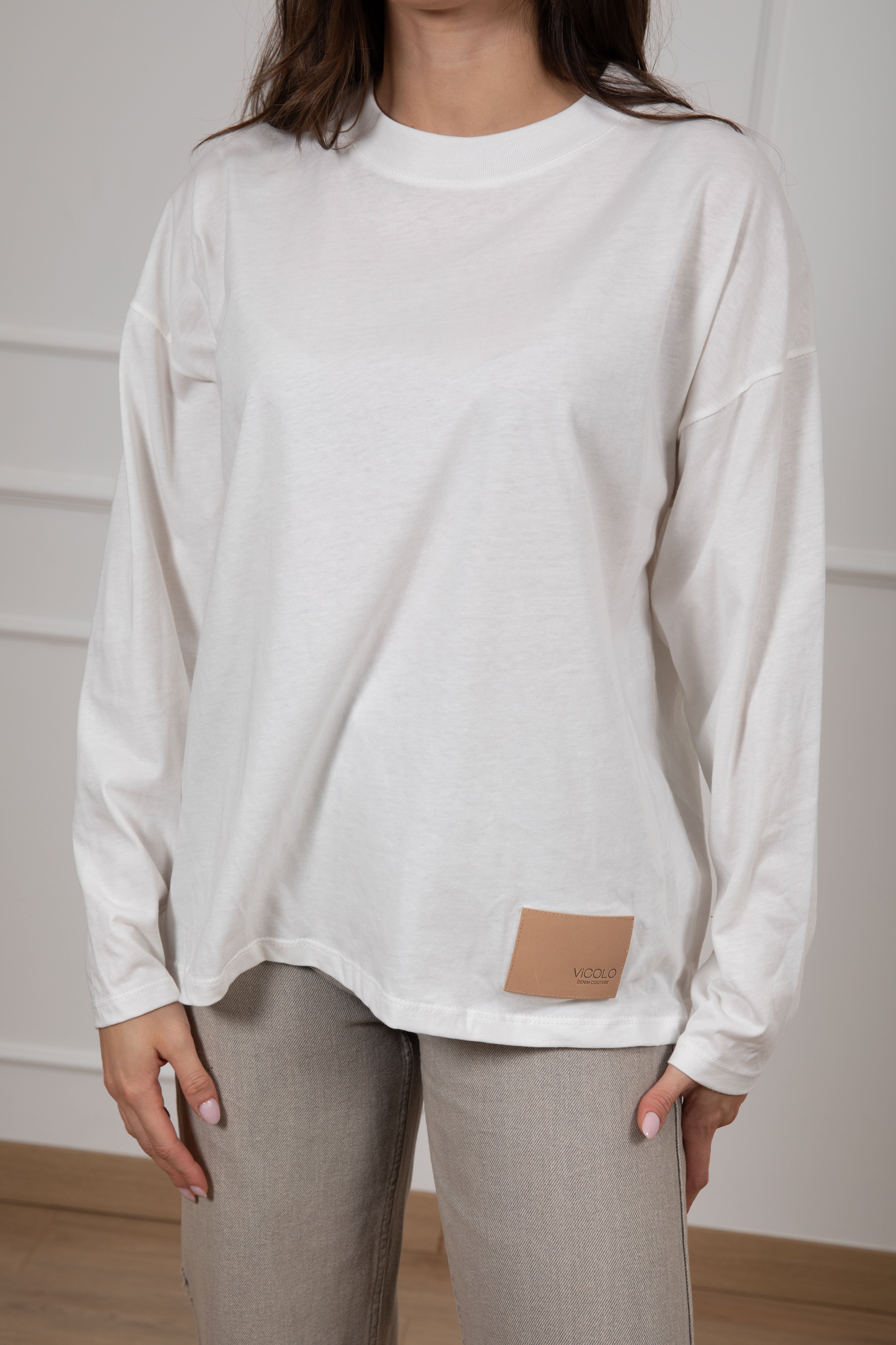 T-shirt manica lunga con pattina ViCOLO