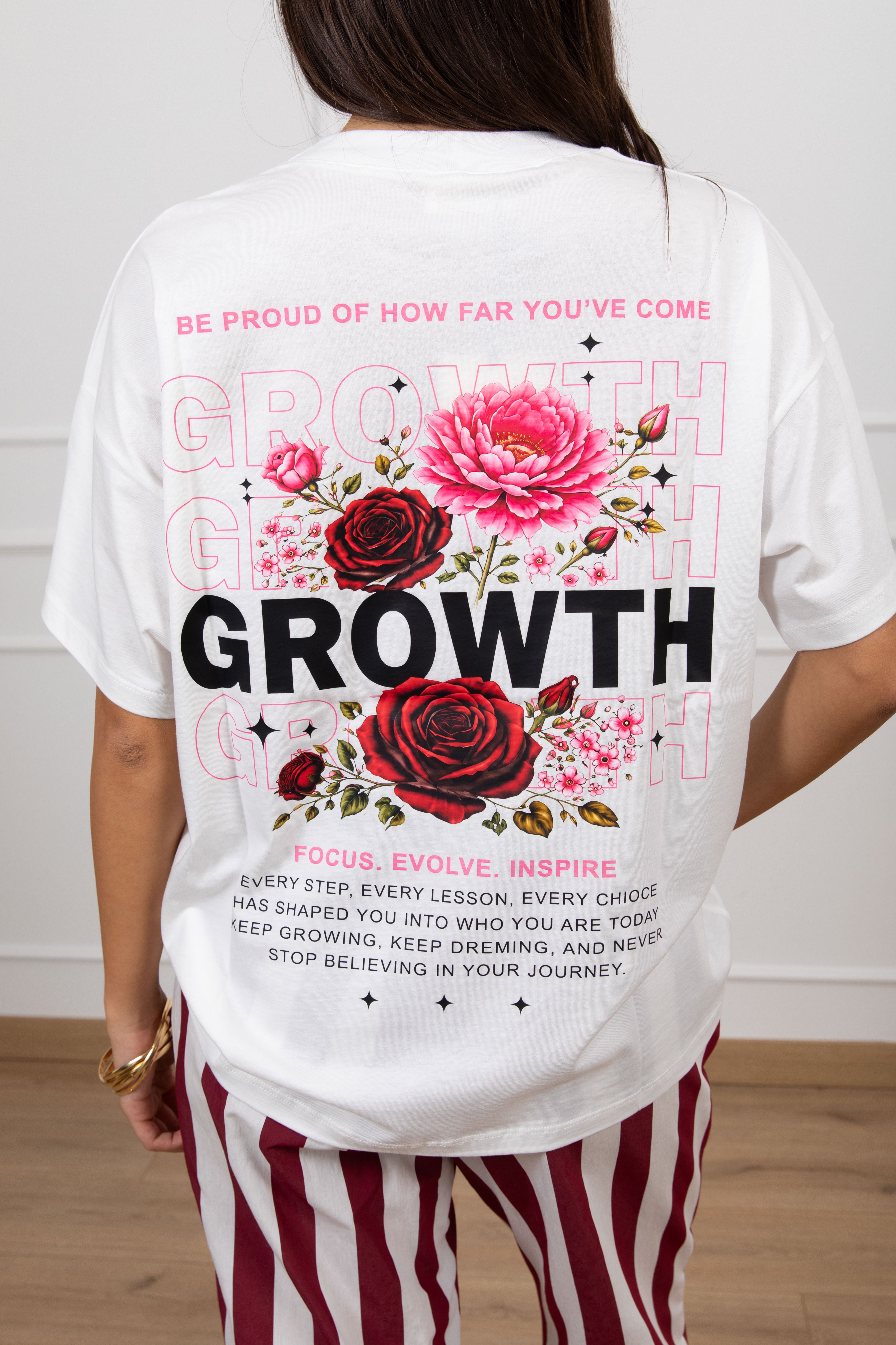 T-shirt stampa "Growth" sul retro ViCOLO