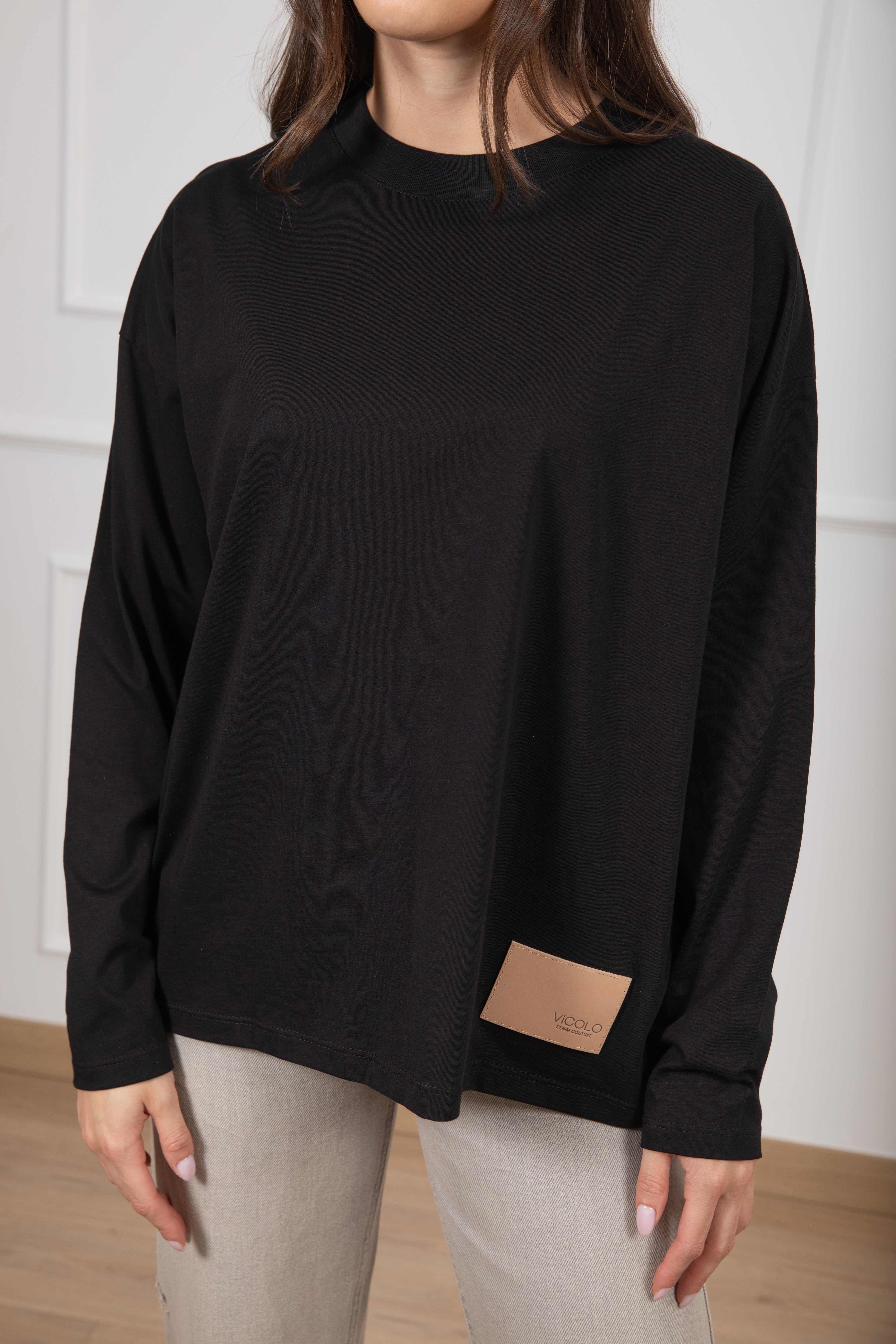 T-shirt manica lunga con pattina ViCOLO