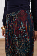 Pantalone stampa tropical con banda laterale Haveone
