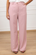 Pantalone gessato con gamba dritta ViCOLO