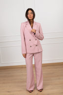 Pantalone gessato con gamba dritta ViCOLO