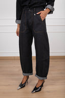 Jeans egg-fit in tela originale con elastico sul retro Susy Mix
