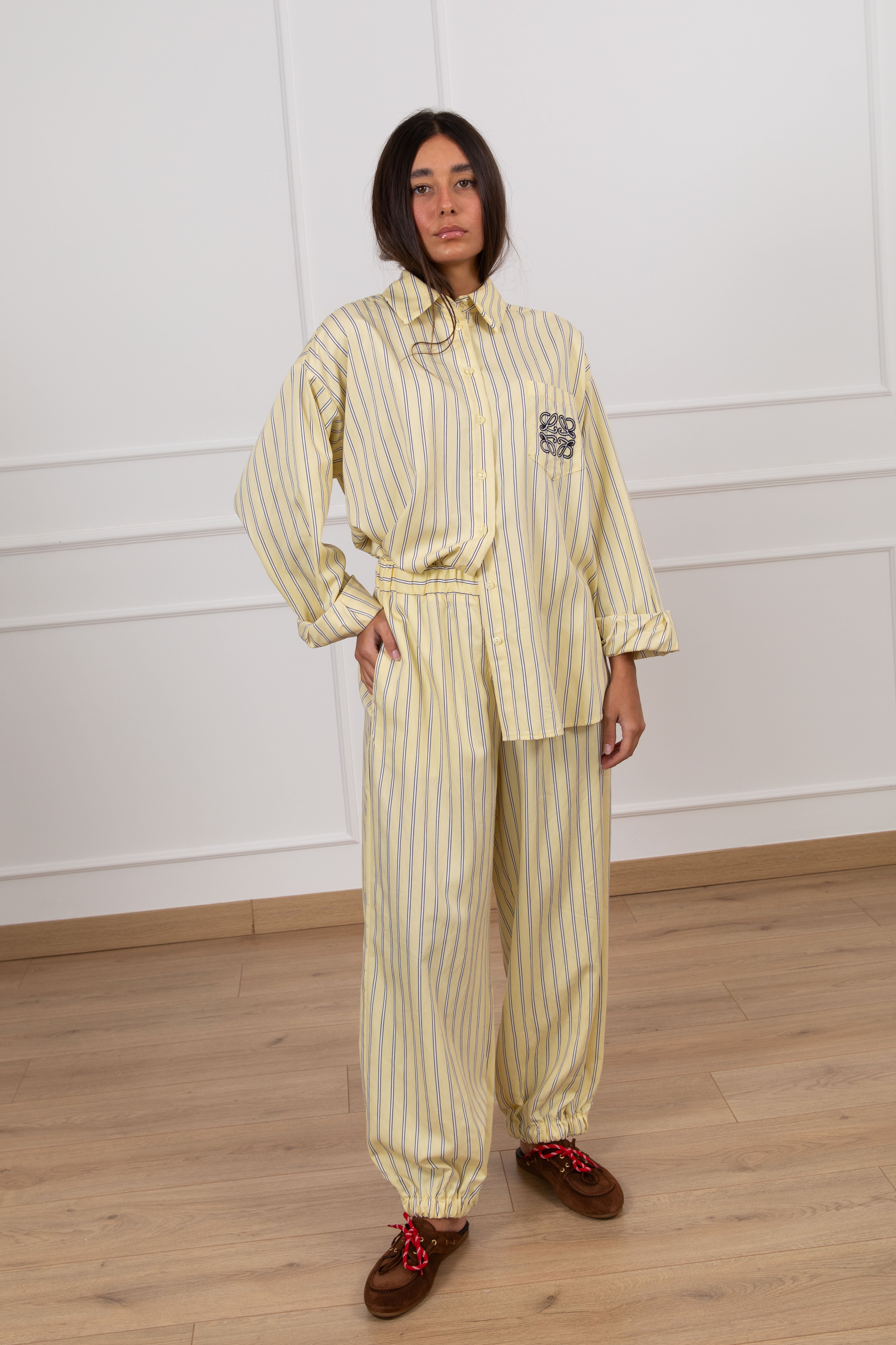 Pantalone bacchettato con elastico Motel