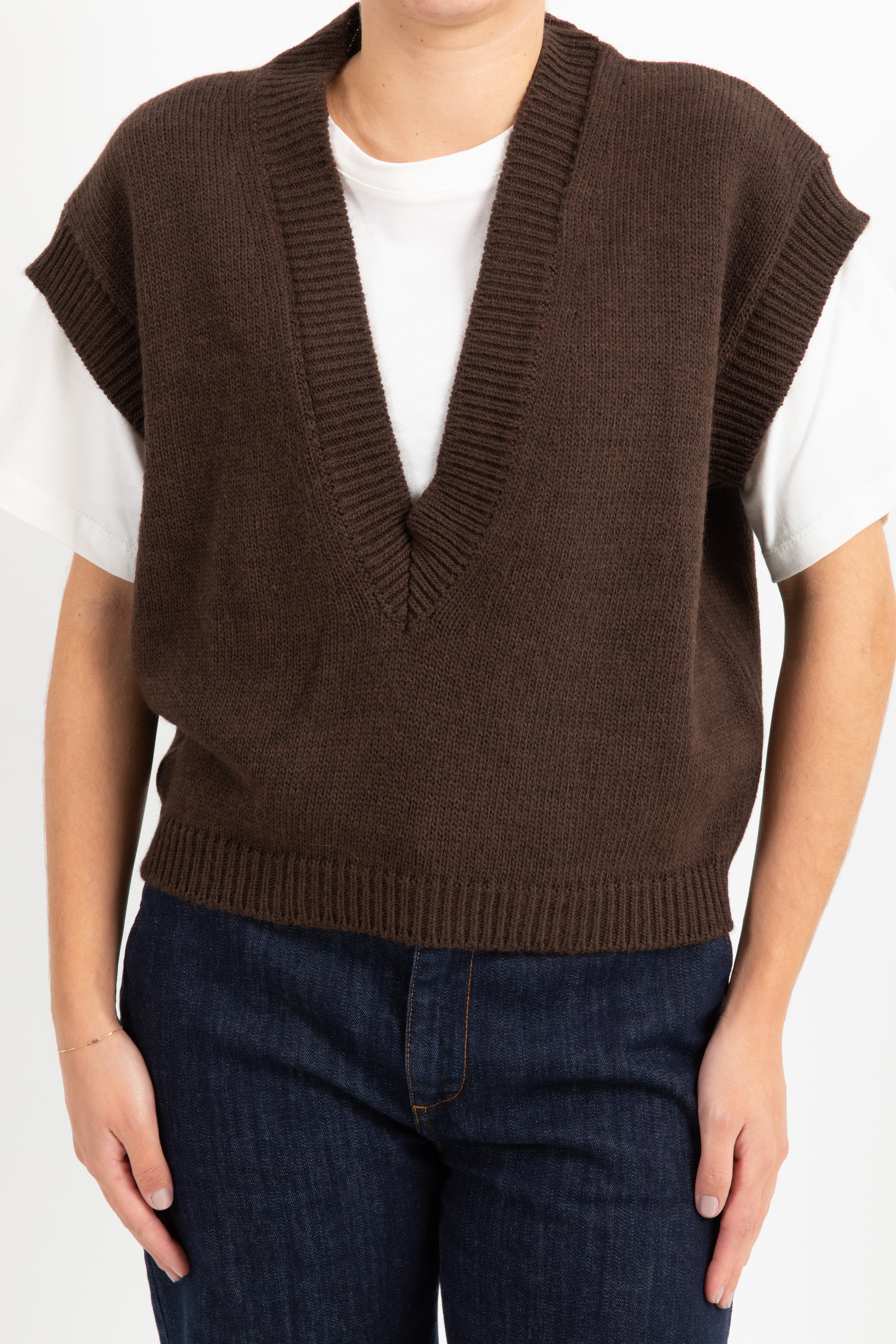 Gilet in lana con scollo a "v" ViCOLO