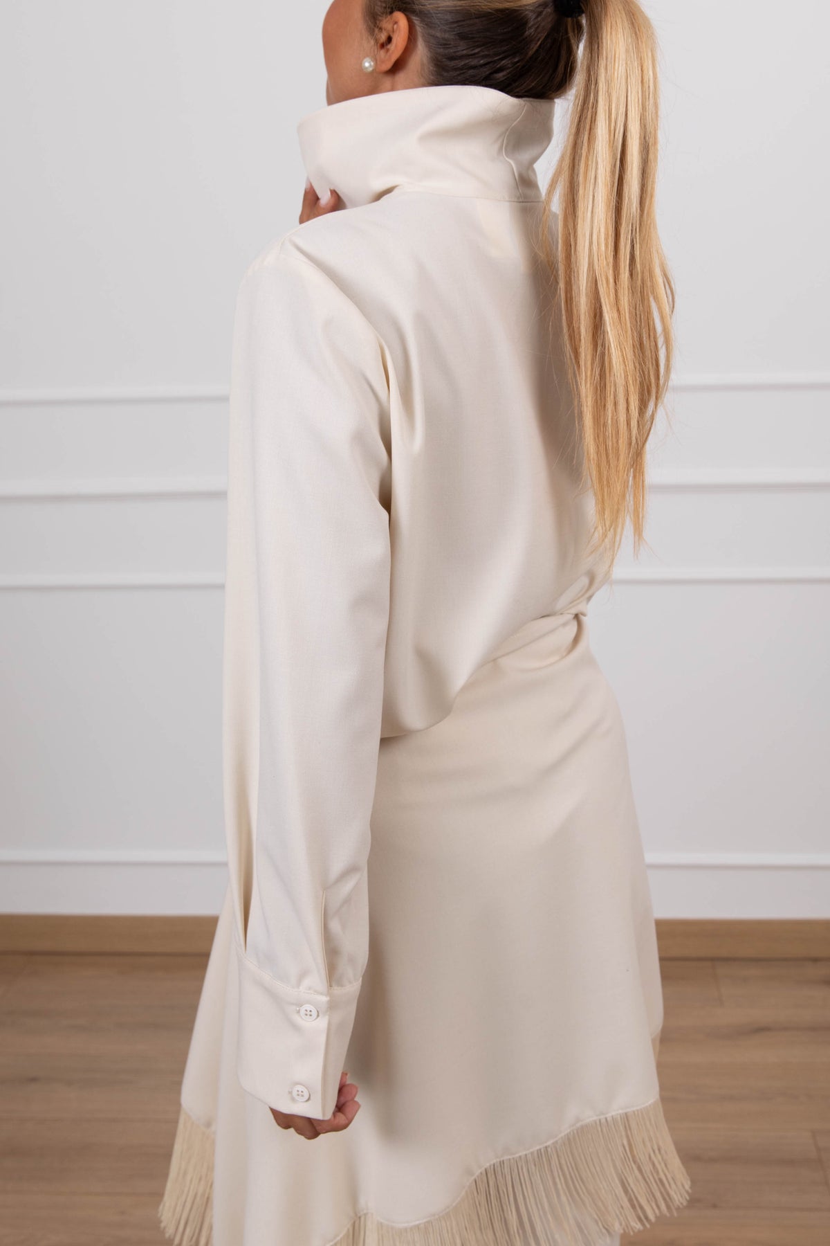 Camicia con collo ad anello variante panna Tensione IN