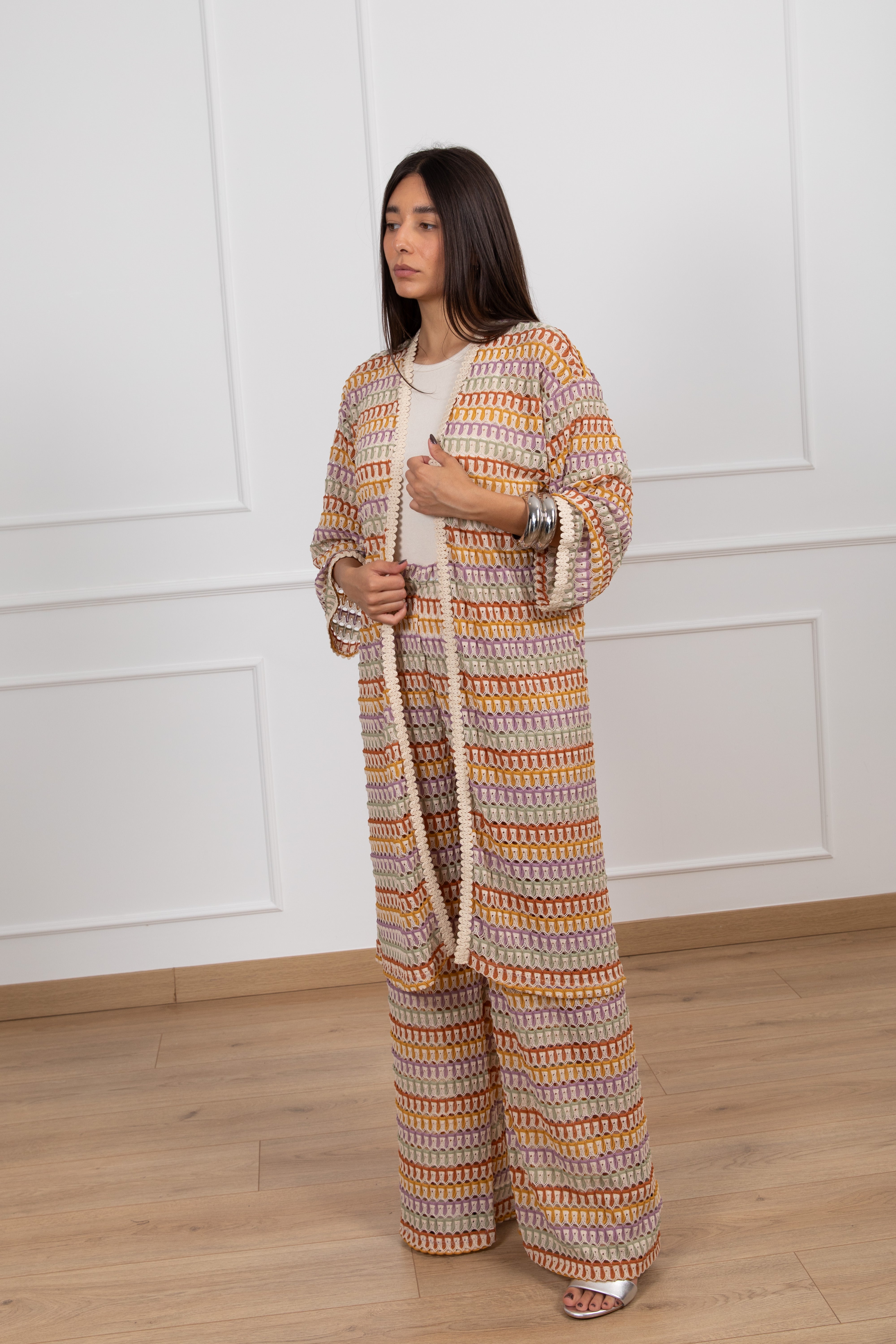 Kimono motivo zig-zag multicolor ViCOLO
