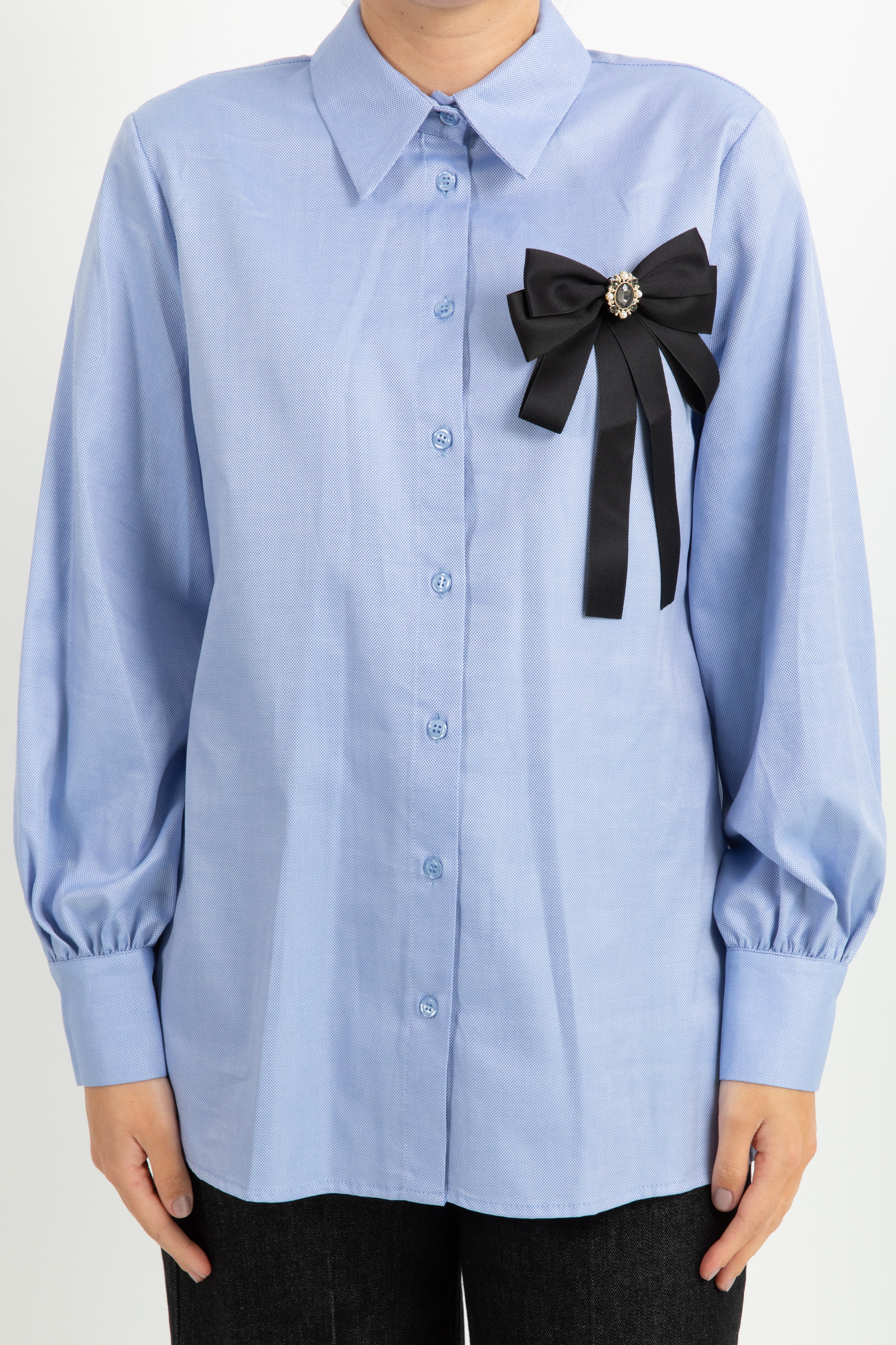 Camicia oxford con spilla fiocco DIXIE