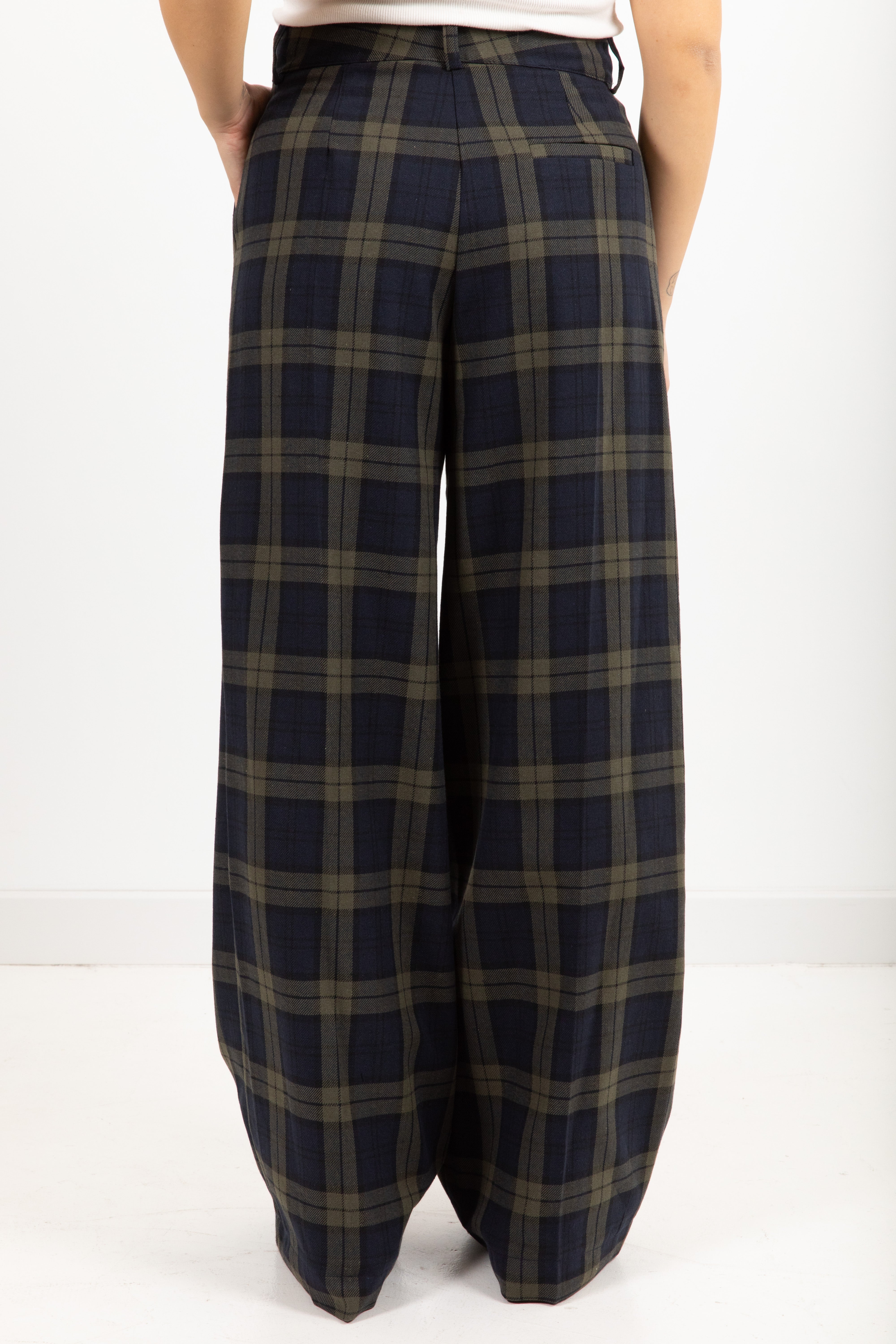 Pantalone check con pinces Dixie