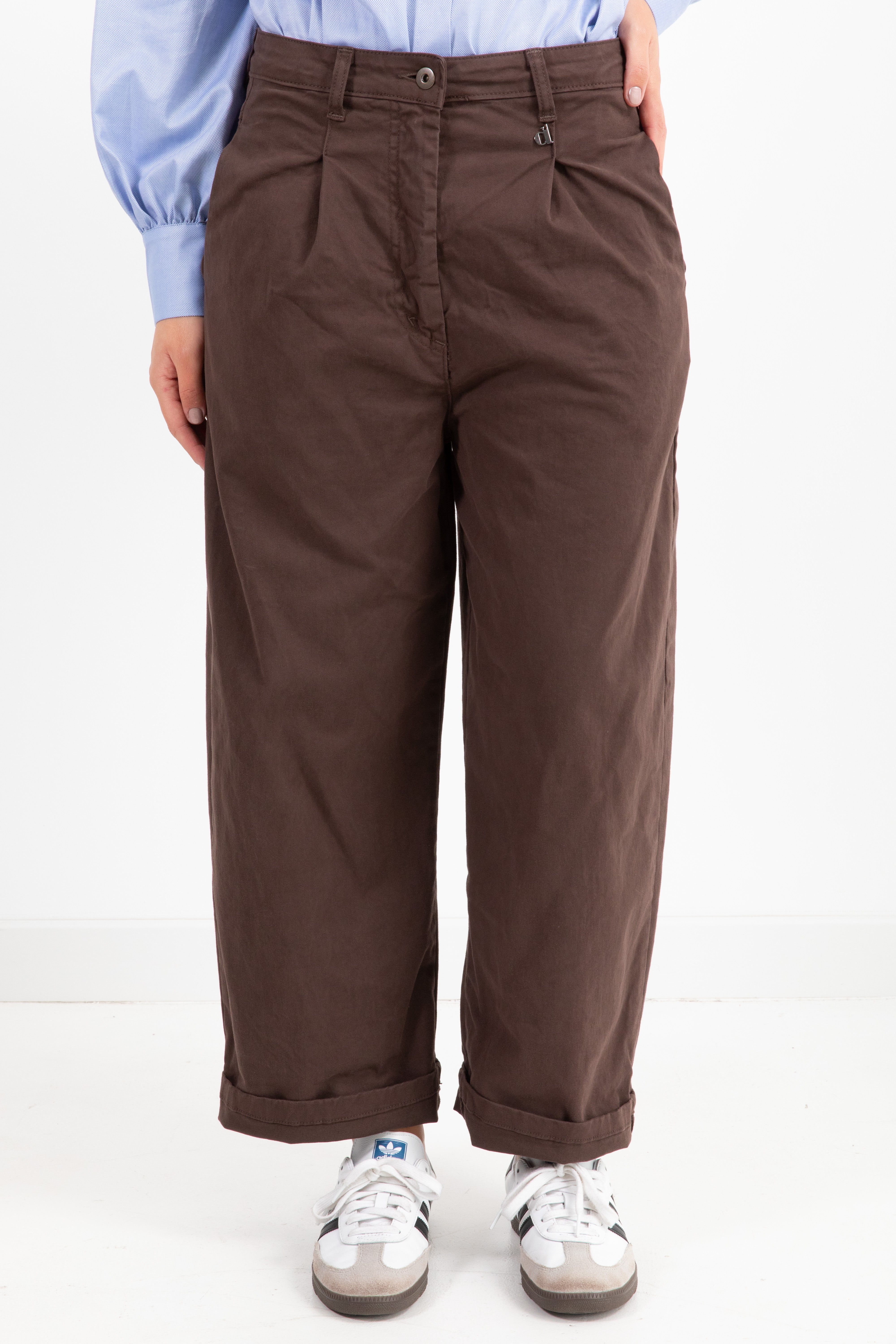 Pantalone baggy-fit in gabardina DIXIE