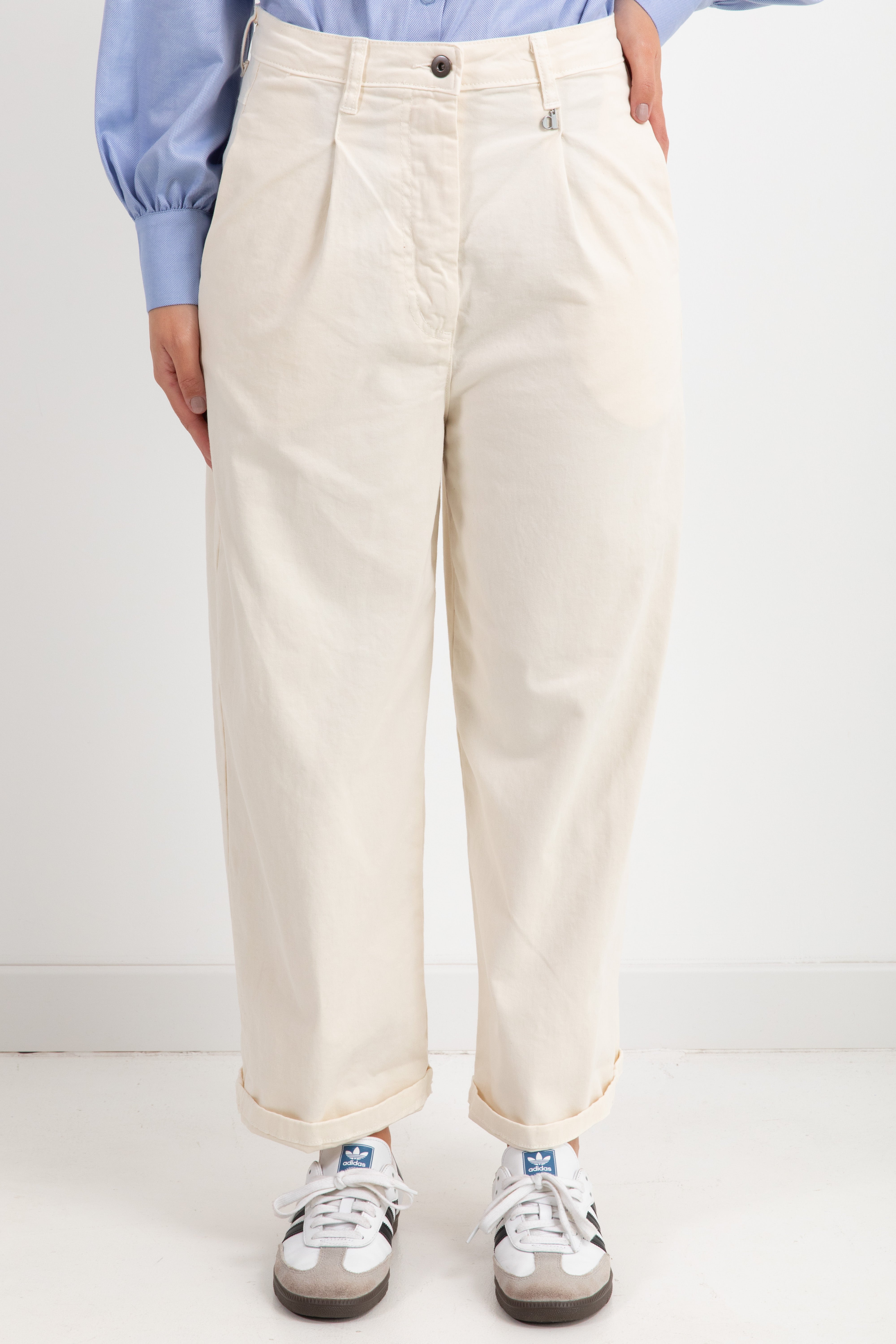 Pantalone baggy-fit in gabardina DIXIE