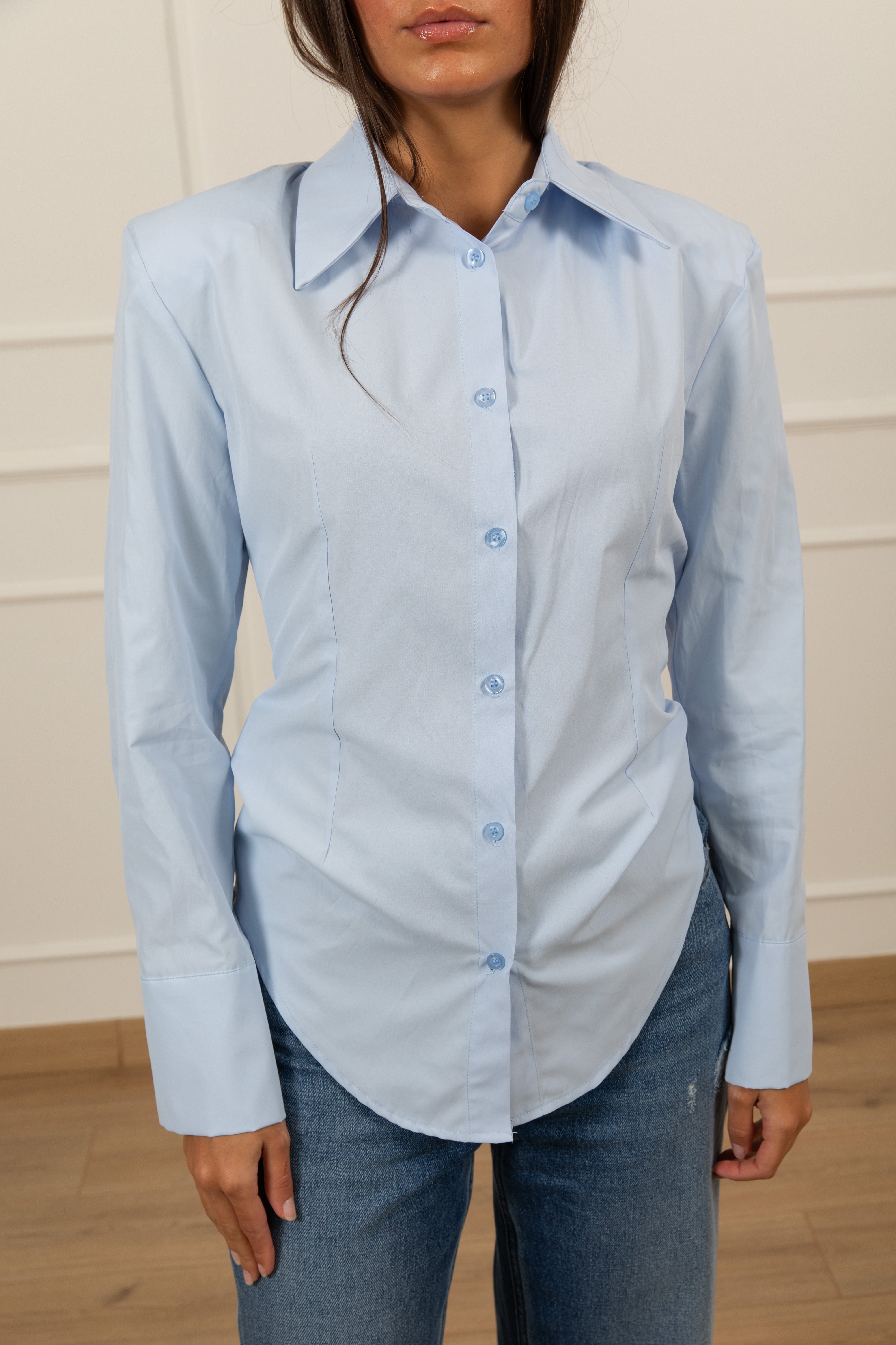 Camicia in popeline con spallina imbottita Tensione IN