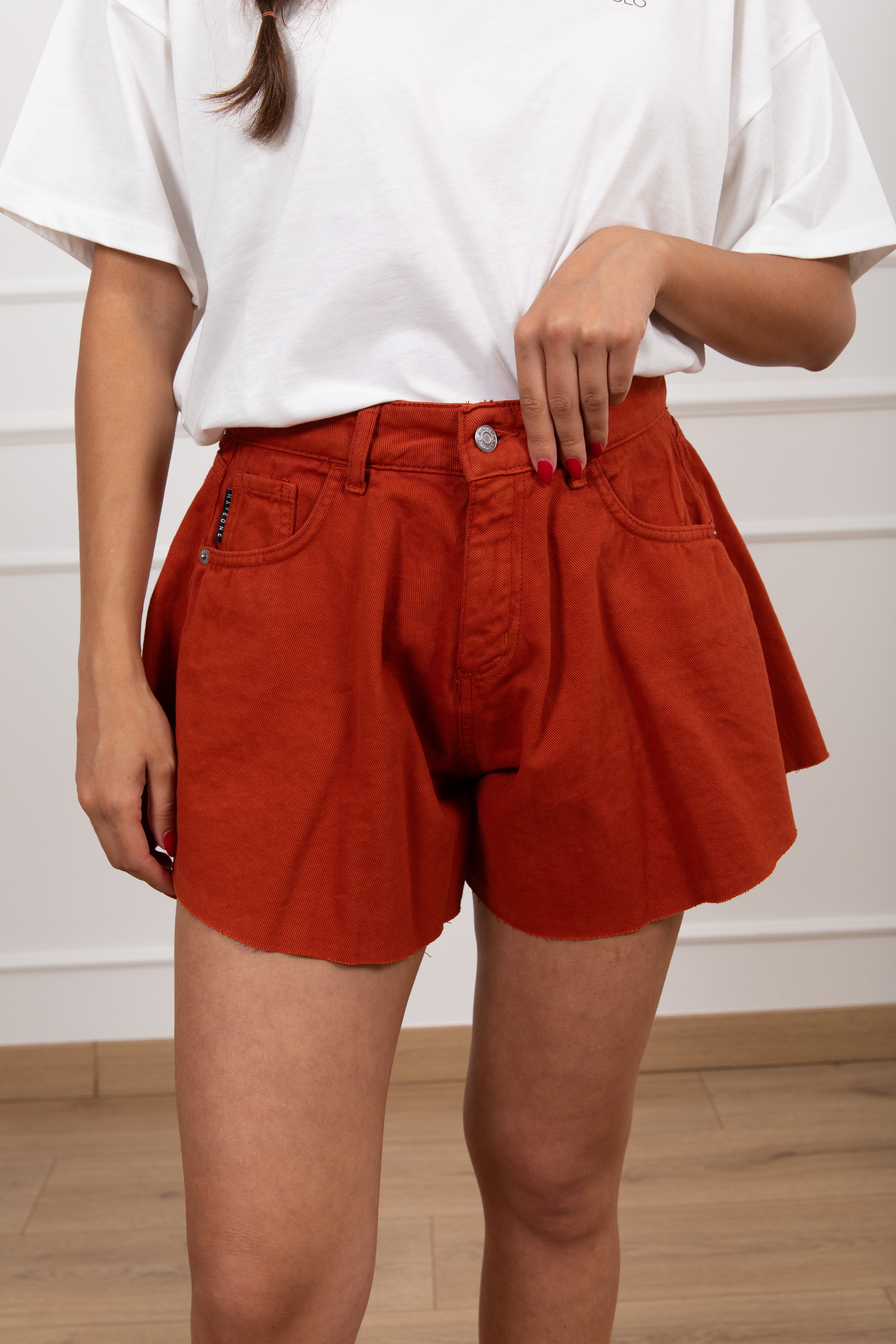 Shorts a farfalla in jeans Haveone