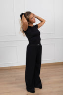 Pantalone monogram con elastico variante nero Susy Mix Fitness