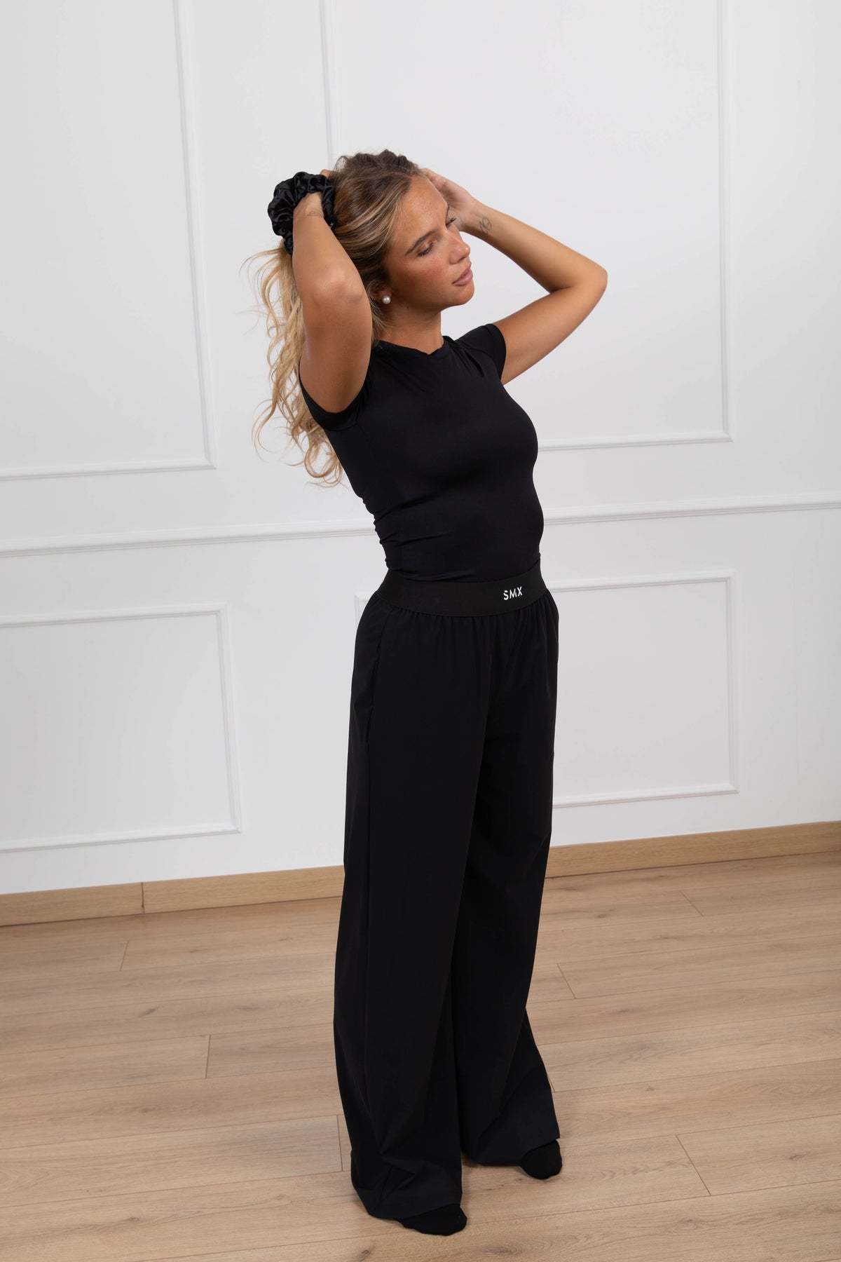 Pantalone monogram con elastico variante nero Susy Mix Fitness