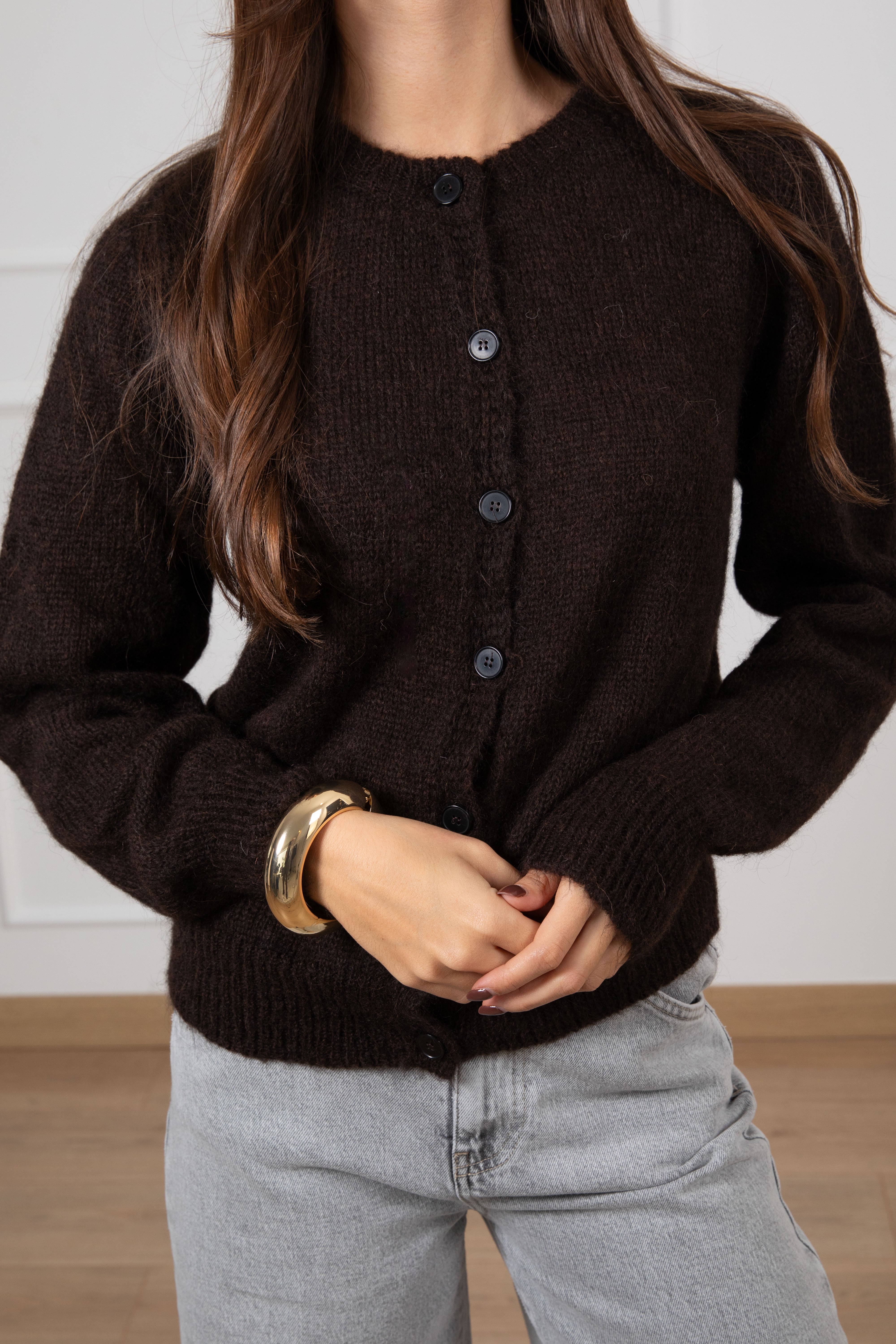 Cardigan girocollo in lana ViCOLO