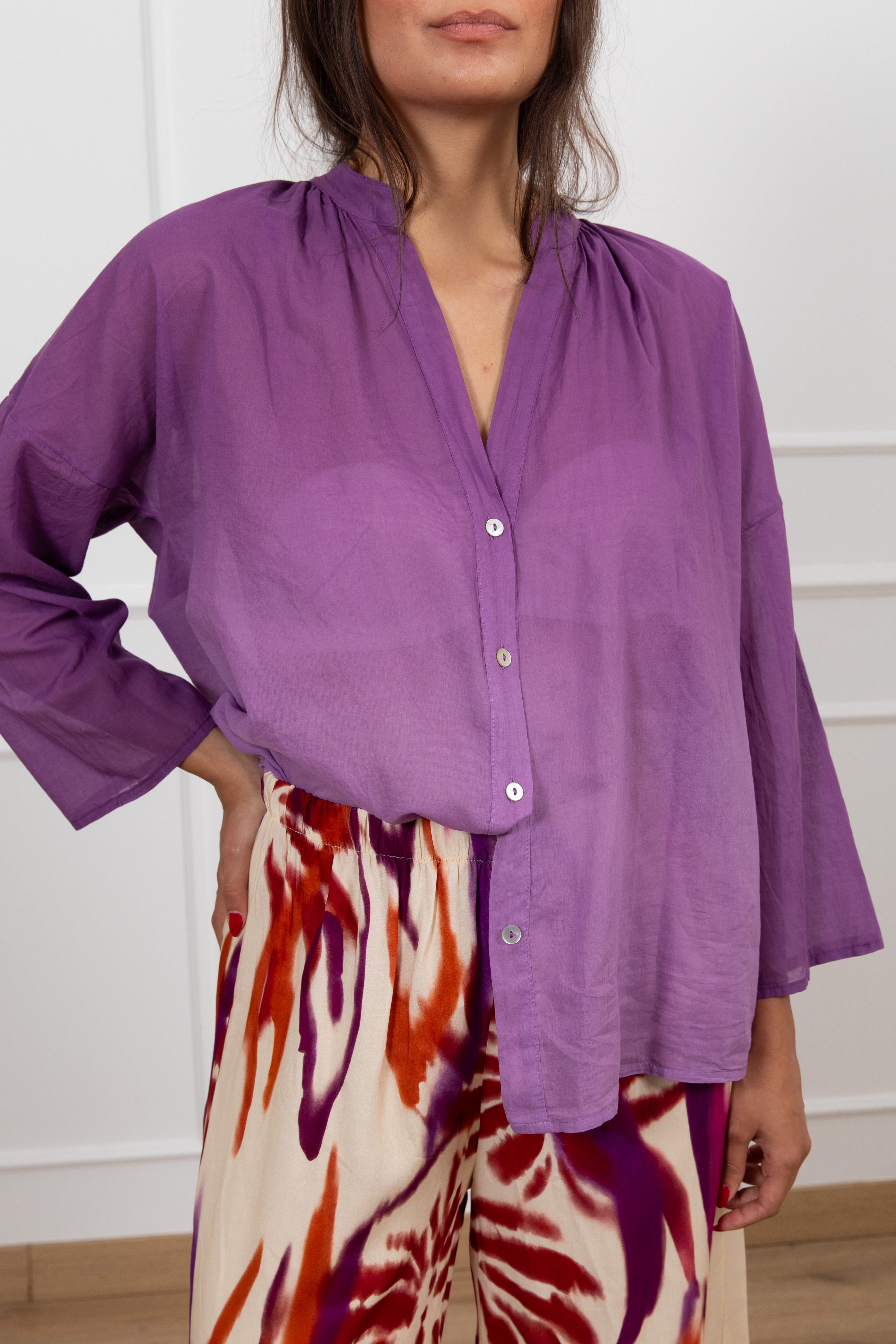 Camicia sfumata in mussola Haveone