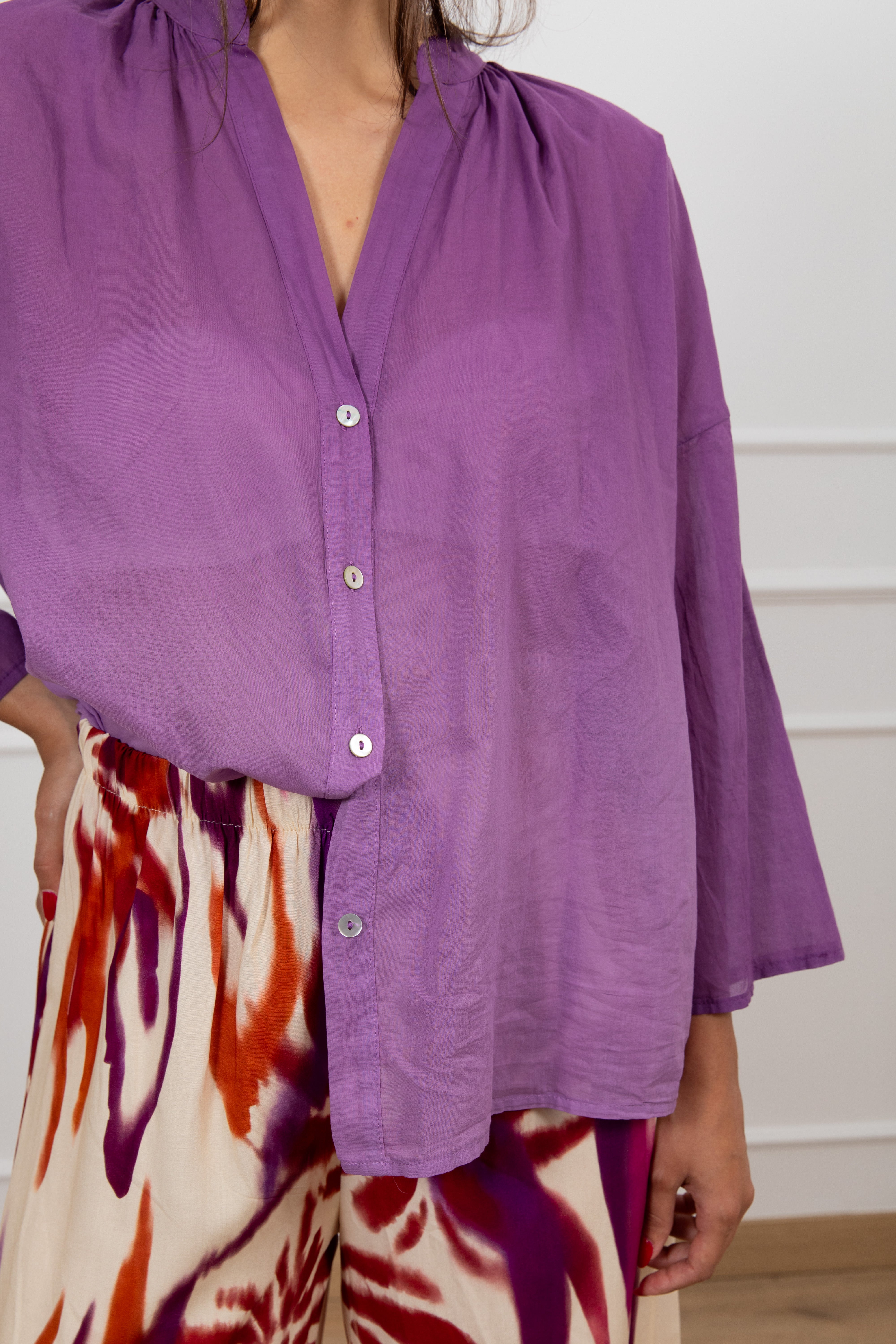 Camicia sfumata in mussola Haveone