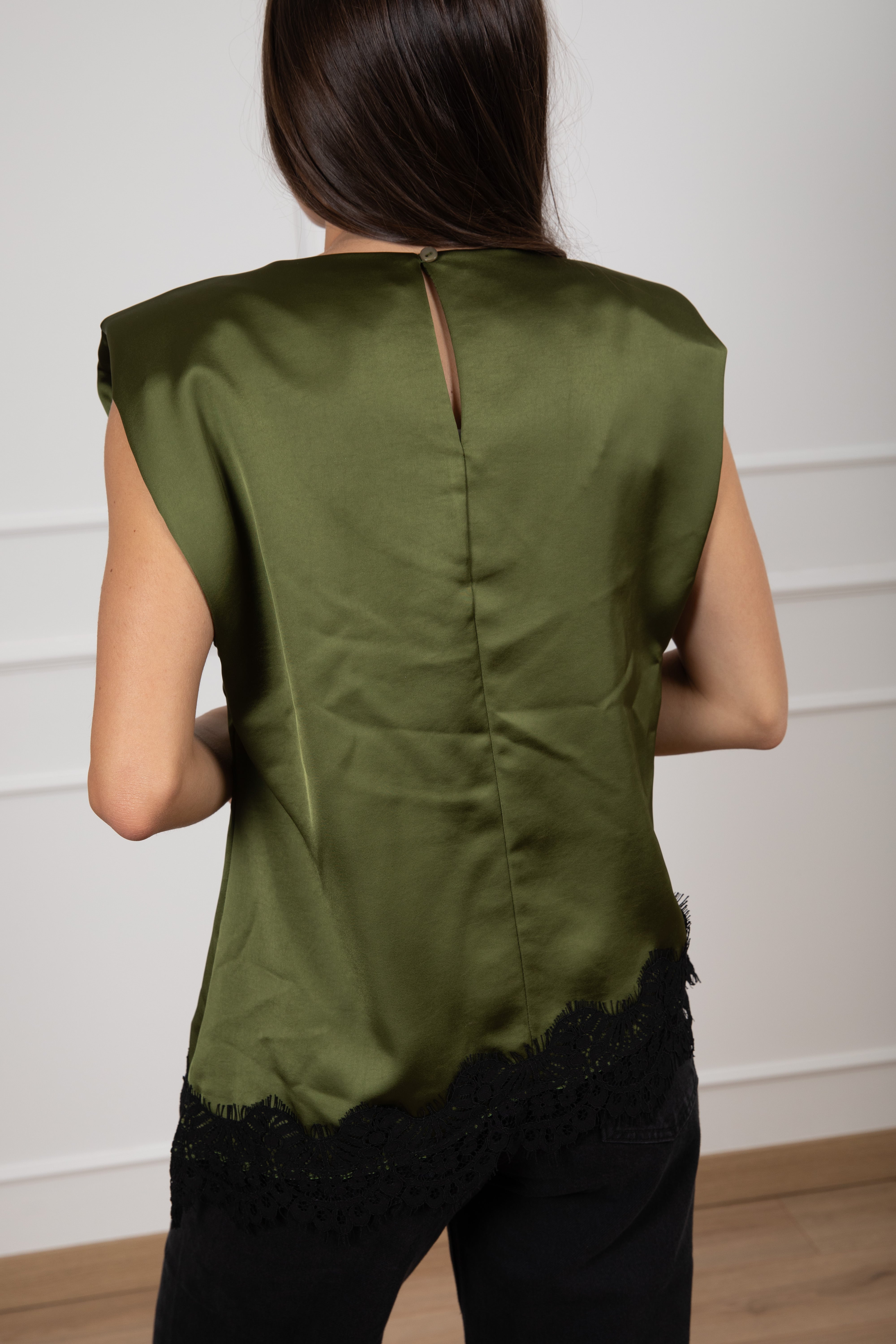 Blusa asimmetrica lingerie con spallina imbottita Motel