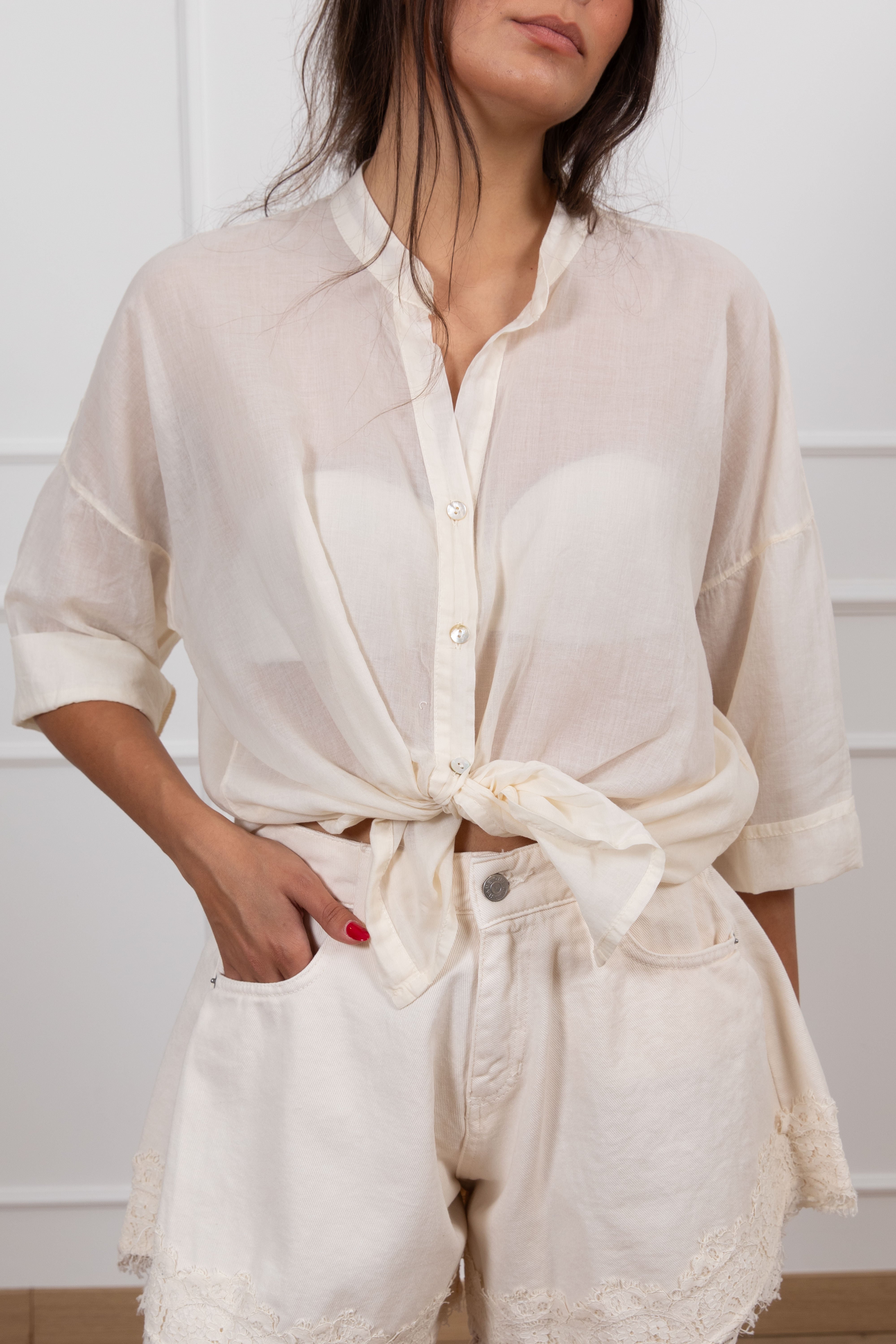 Camicia in mussola di cotone Haveone