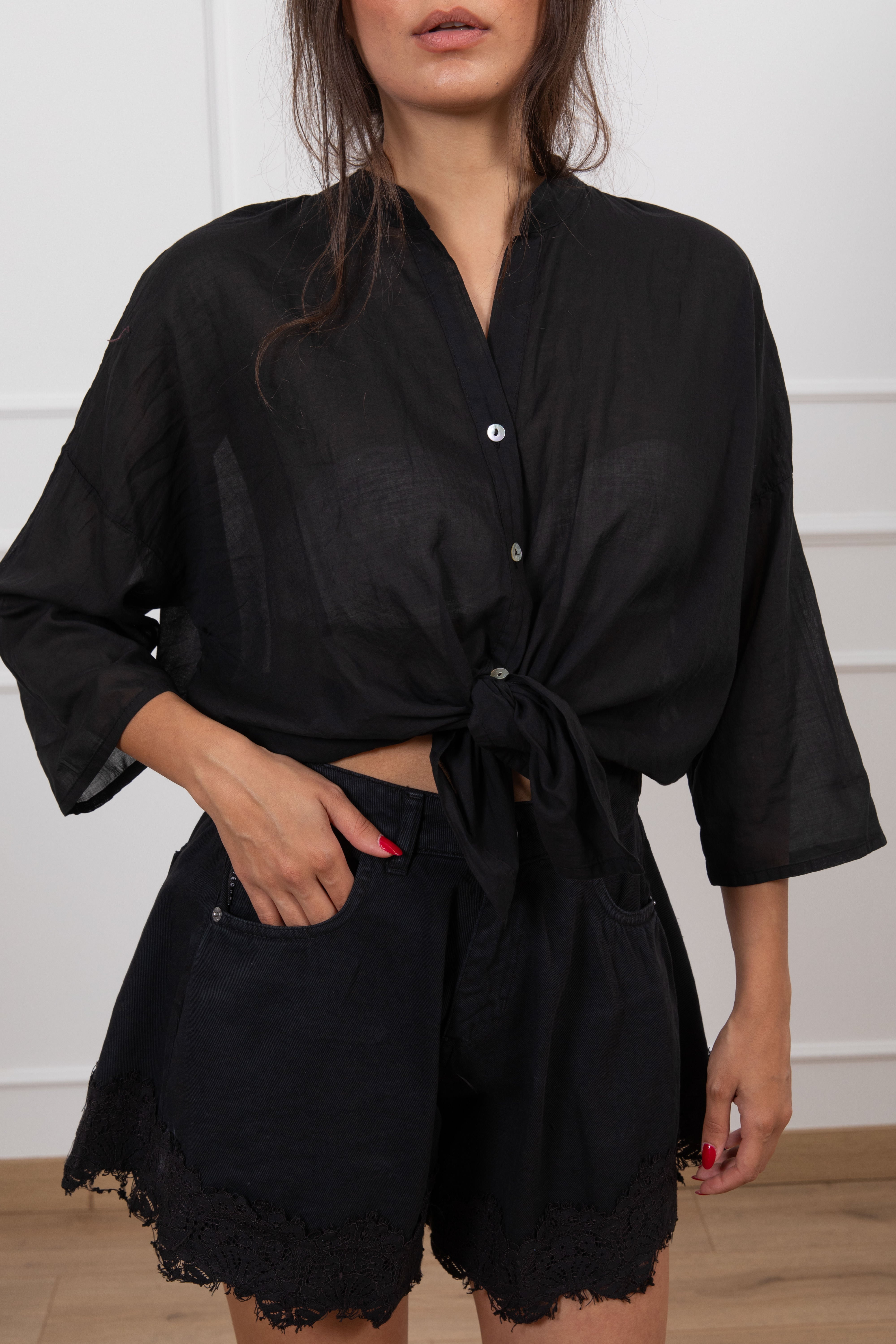 Camicia in mussola di cotone Haveone