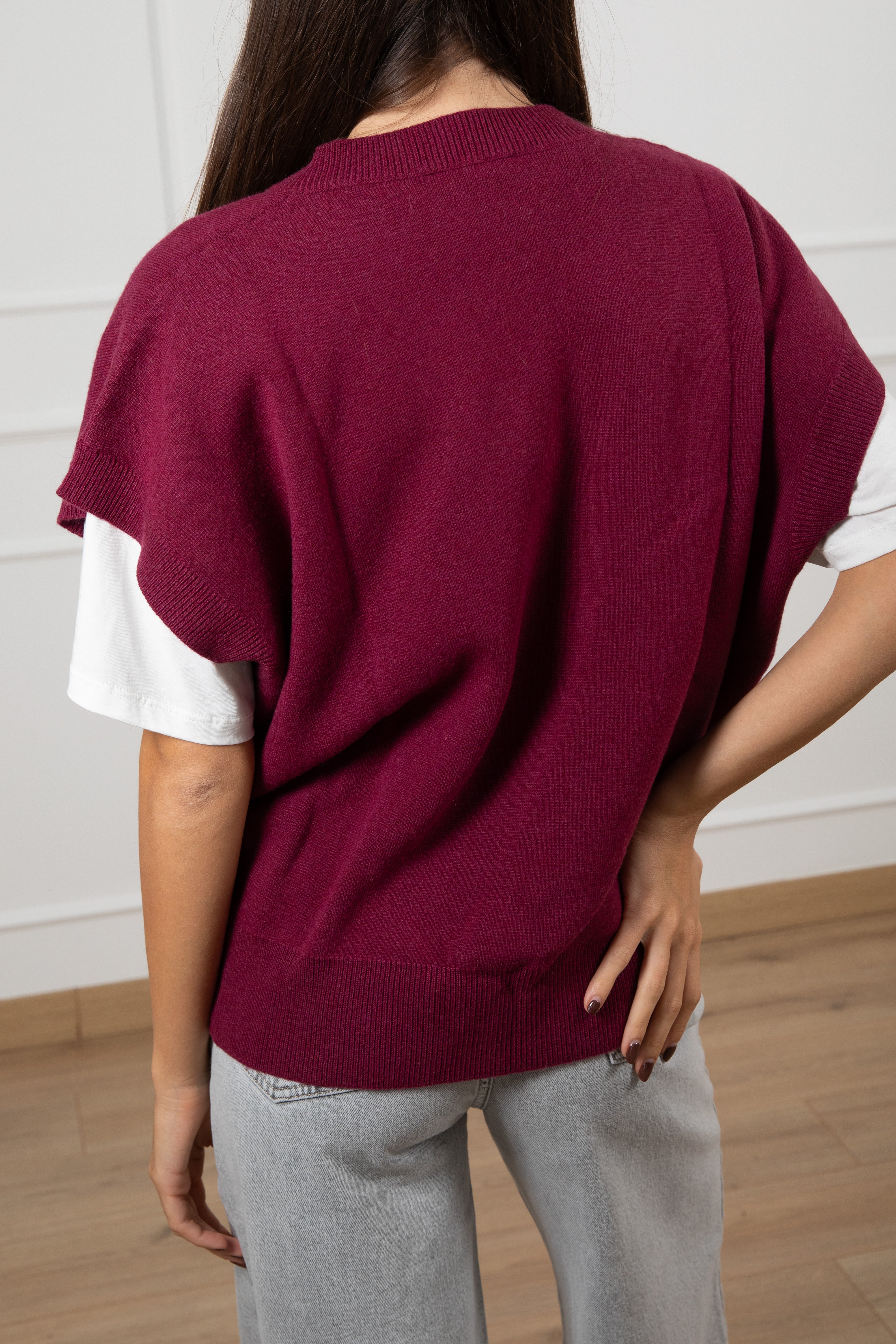 Gilet in maglia con scollo a "V" ViCOLO