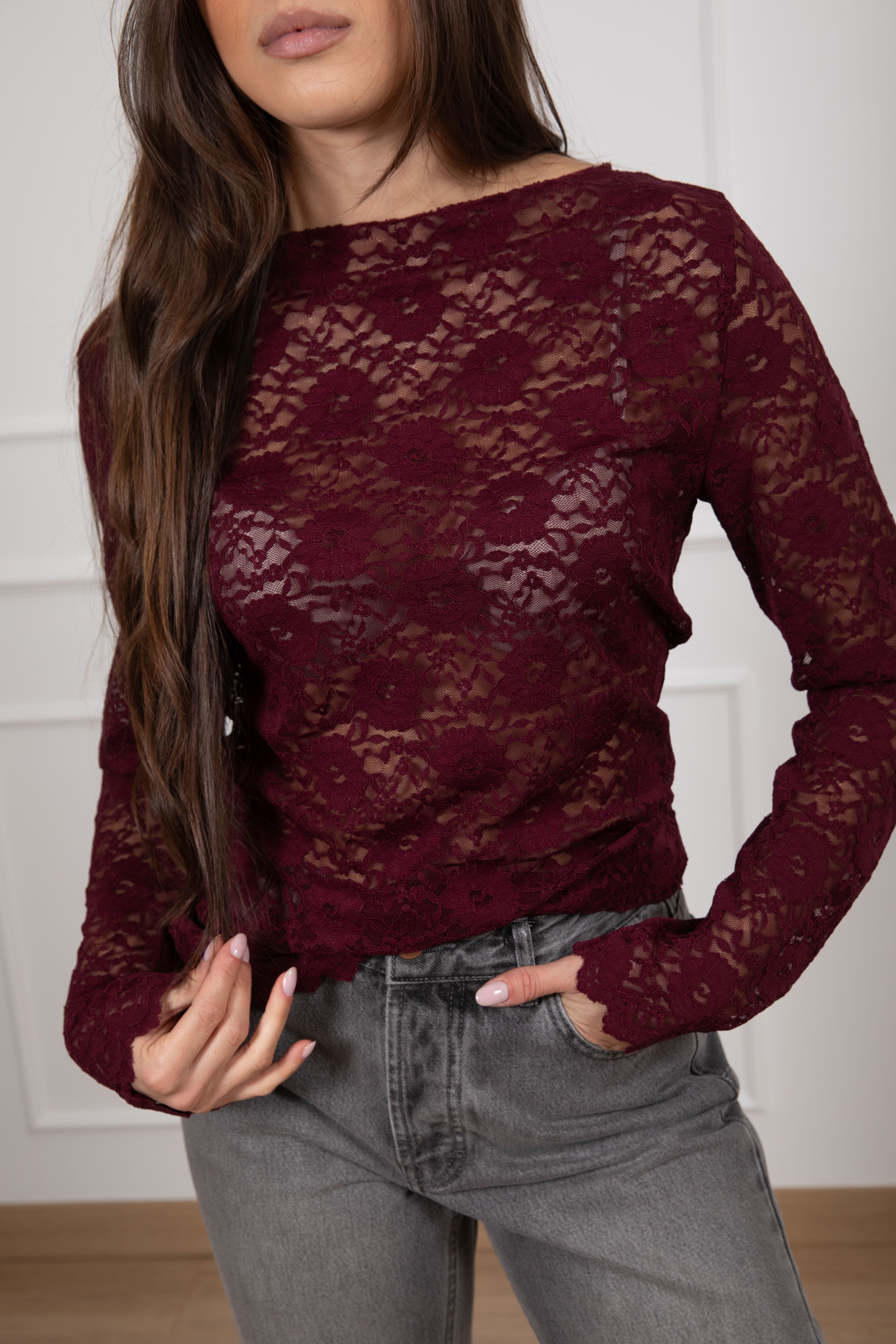 Blusa in pizzo maxi-fiore Susy Mix