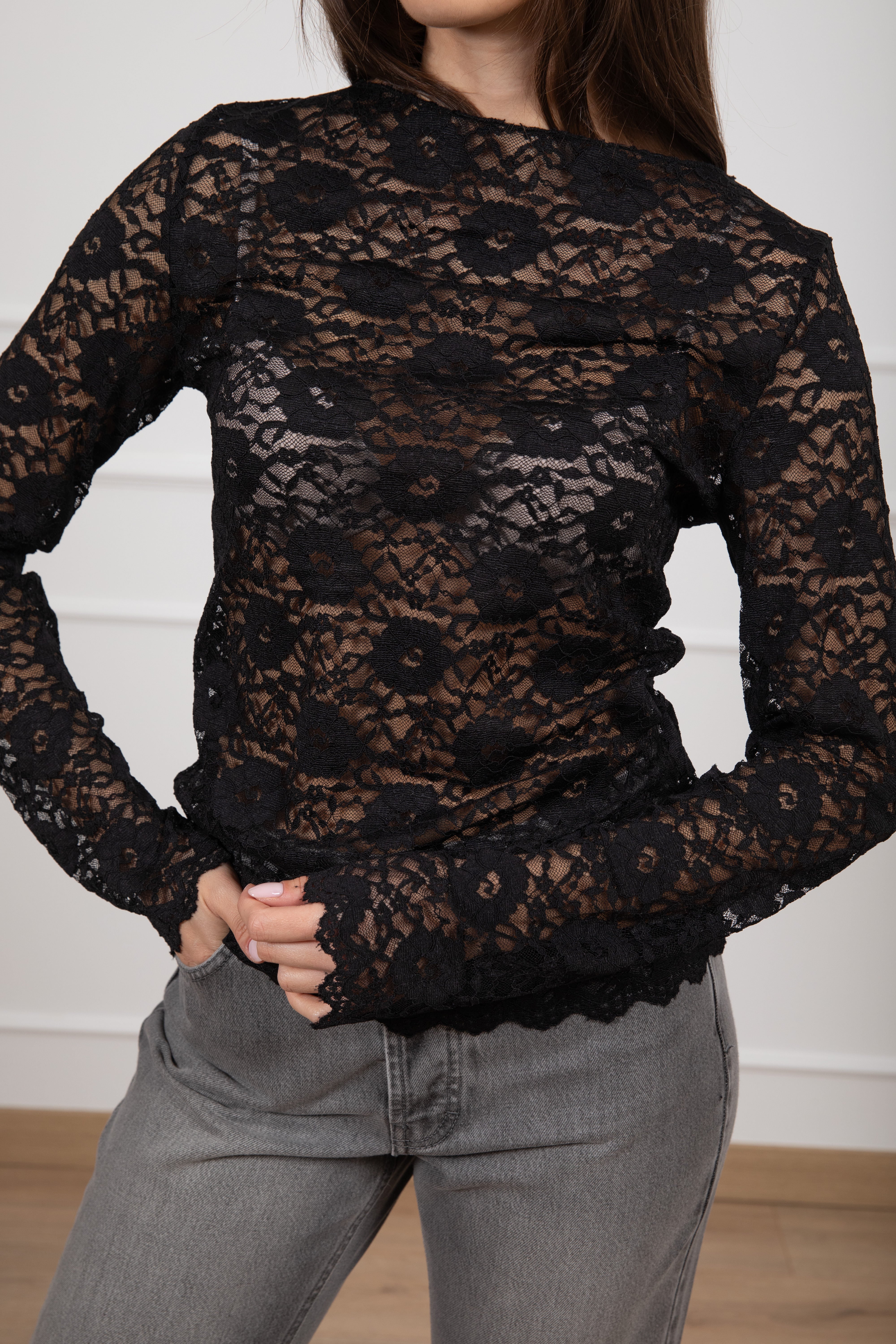 Blusa in pizzo maxi-fiore Susy Mix