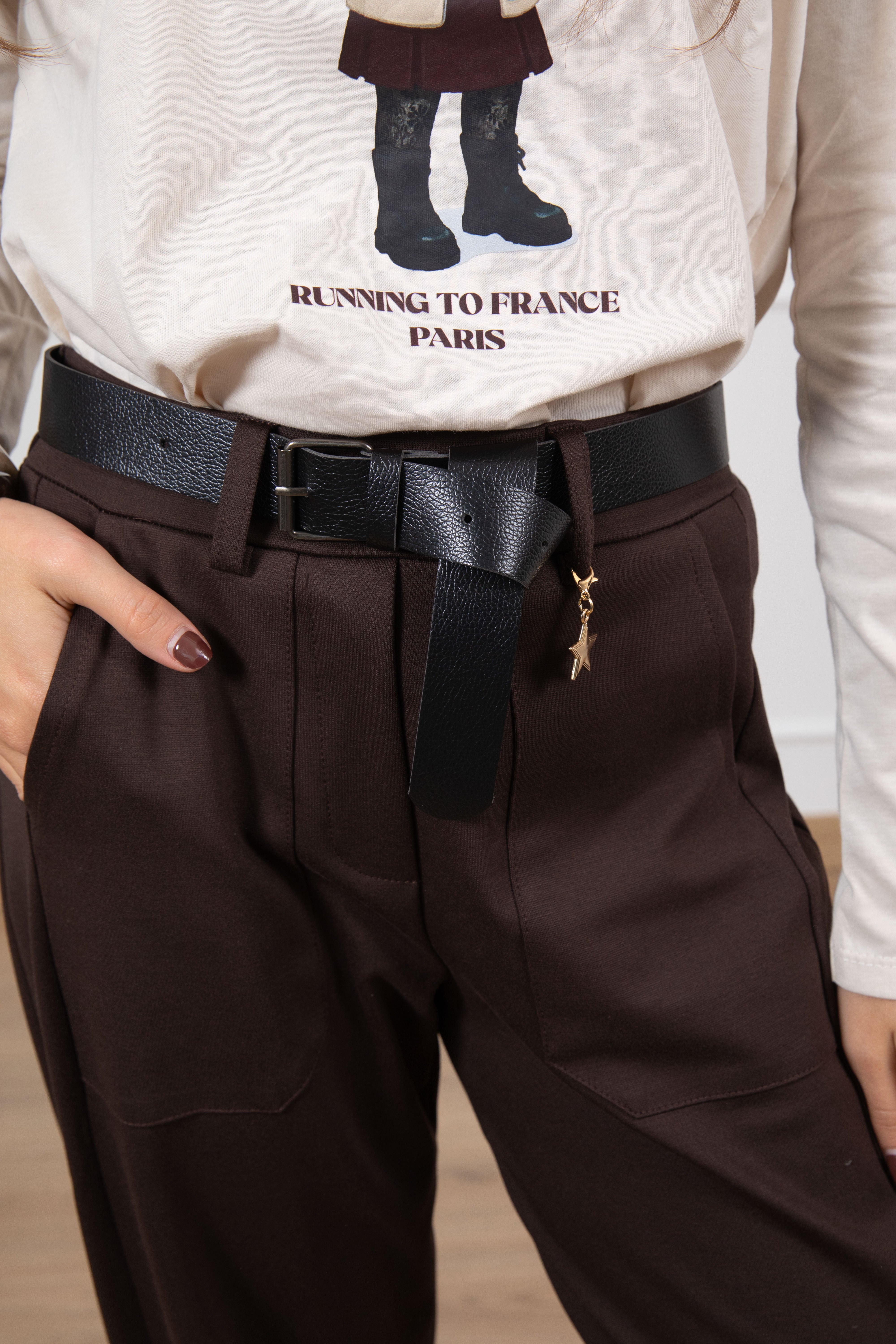 Pantalone egg-fit in punto milano Susy Mix