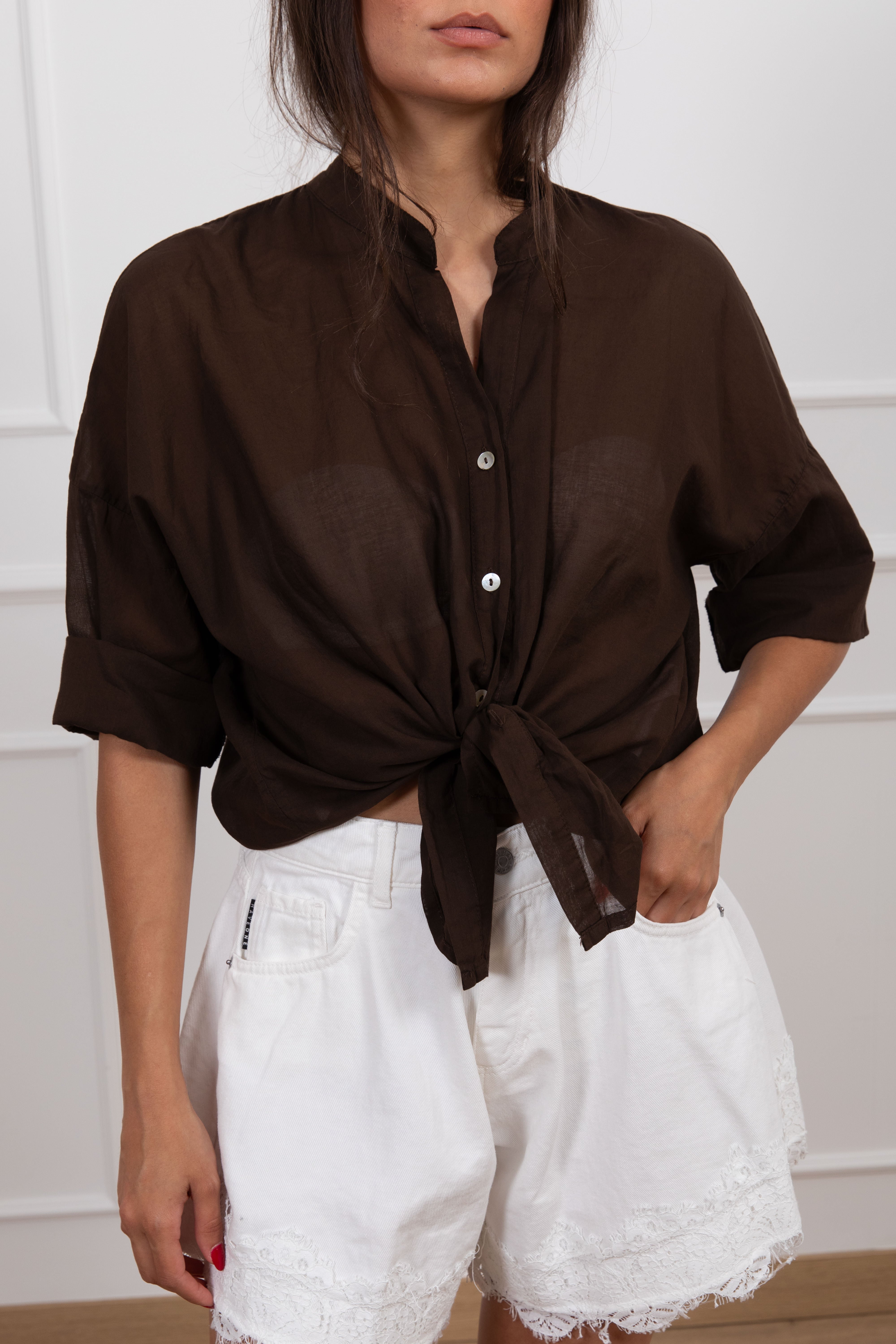 Camicia in mussola di cotone Haveone