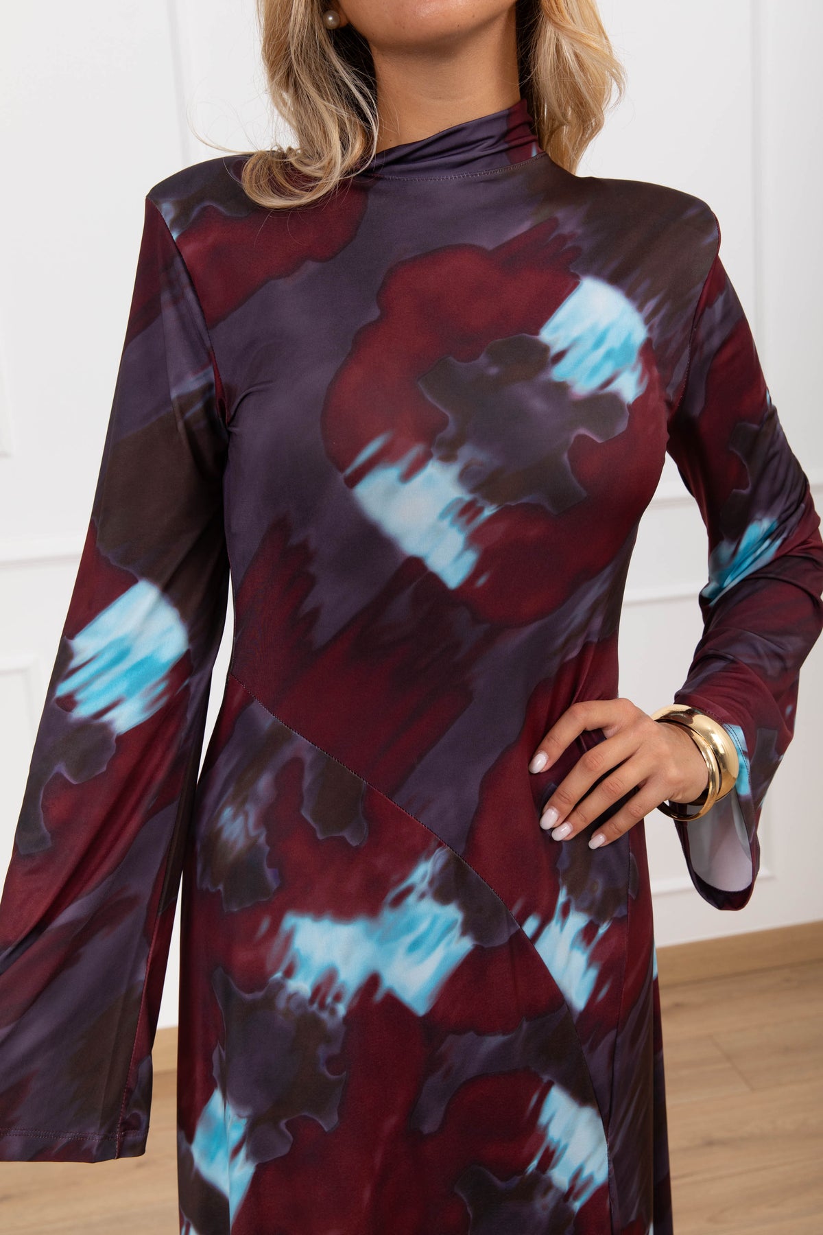 Abito lungo in lycra fantasia tie-dye Tensione IN