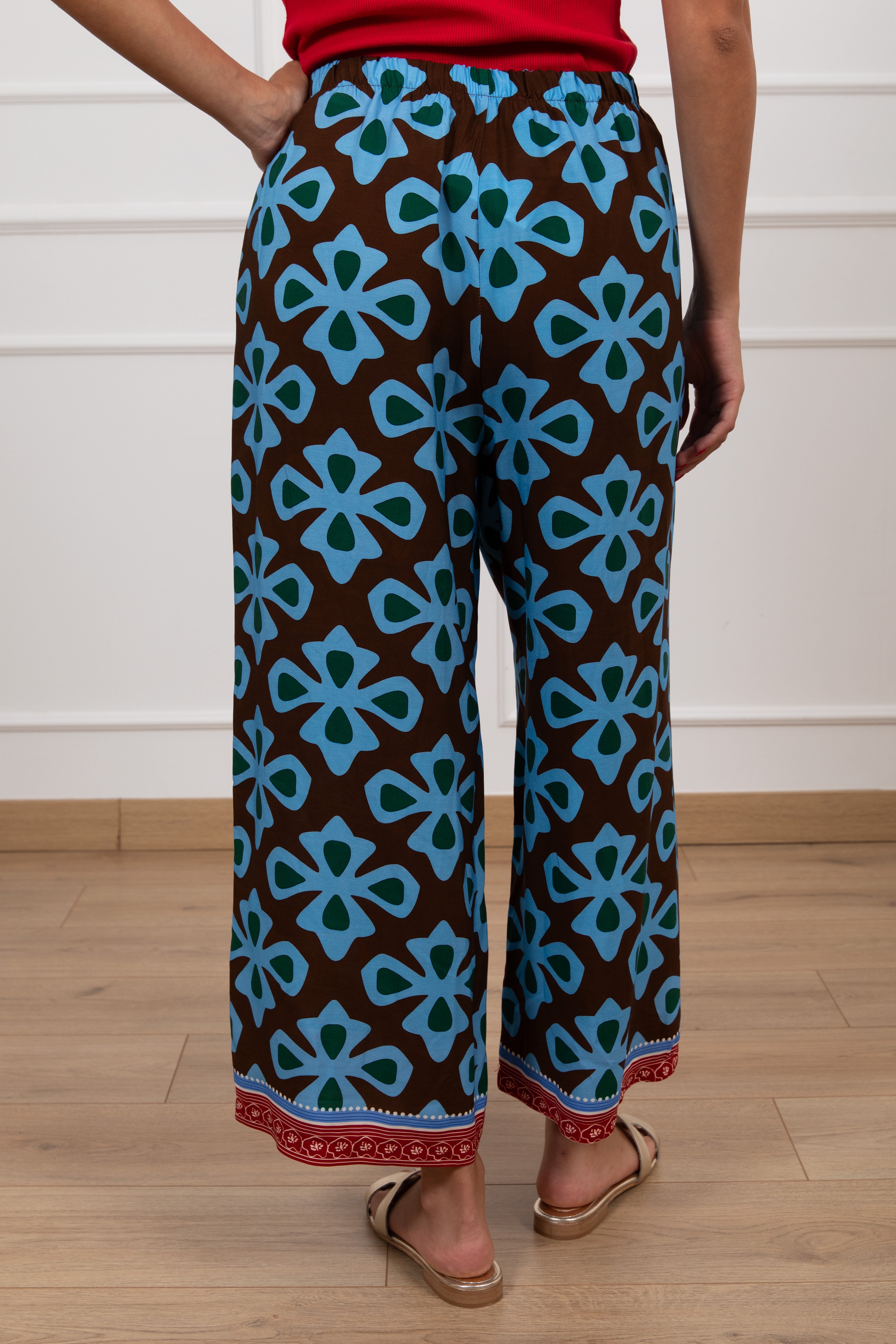 Pantalone 3/4 fantasia azzurra Haveone