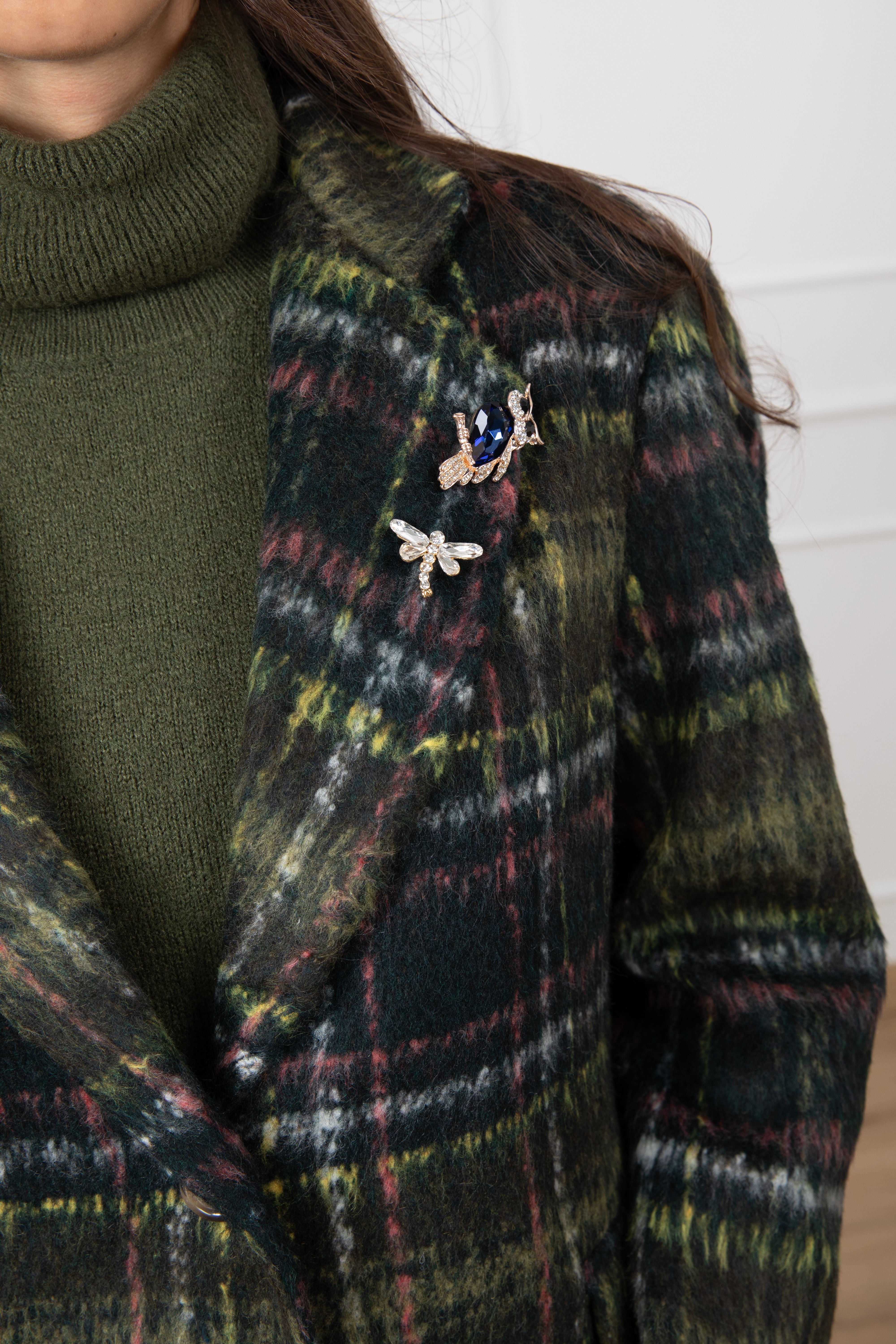 Giacca-cappotto check over-size Dixie