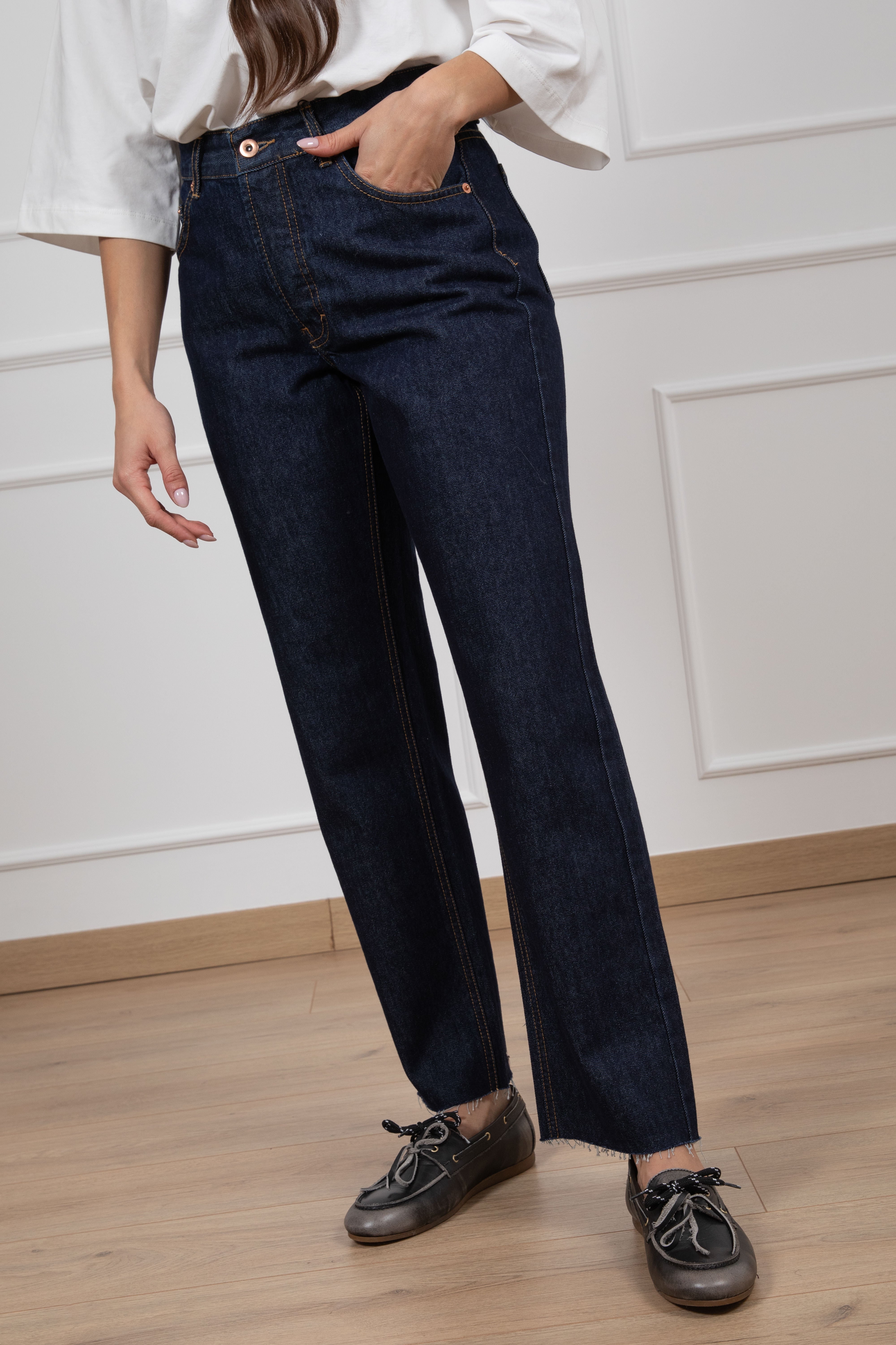 Jeans boot-cut blu scuro Tensione IN