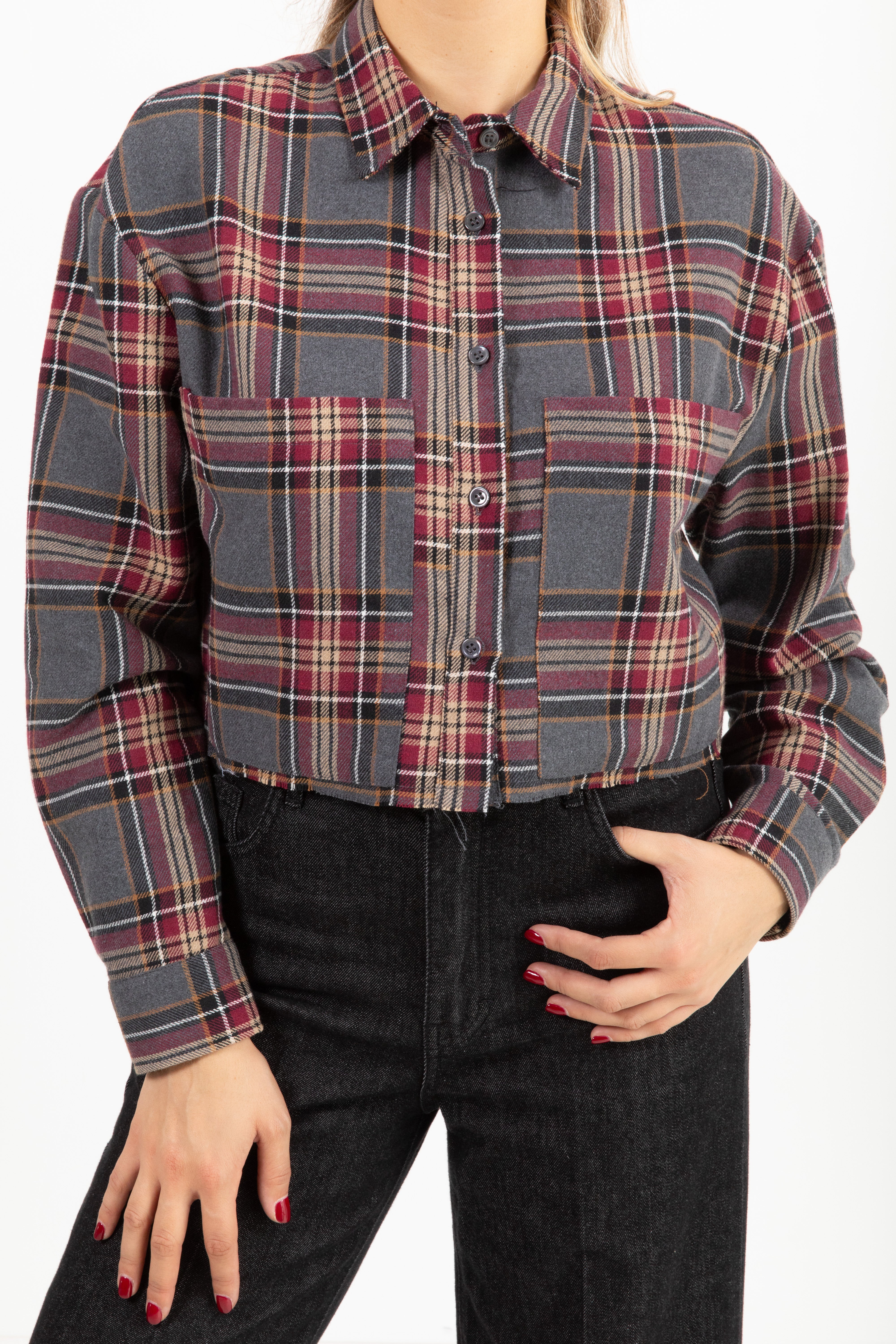 Camicia check cropped ViCOLO