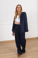 Pantalone gessato gamba dritta in punto milano leggero Tensione IN