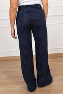 Pantalone gessato gamba dritta in punto milano leggero Tensione IN