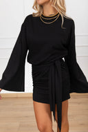 PRE ORDER 13/10 Abito t-shirt con nodo e manica ampia variante nero Haveone