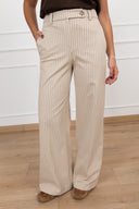 Pantalone gessato gamba dritta in punto milano leggero Tensione IN